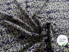 OTTOMAN VISCOSE COTON GÉOMETRIE VERT SUR BLEU - My Little Coupon