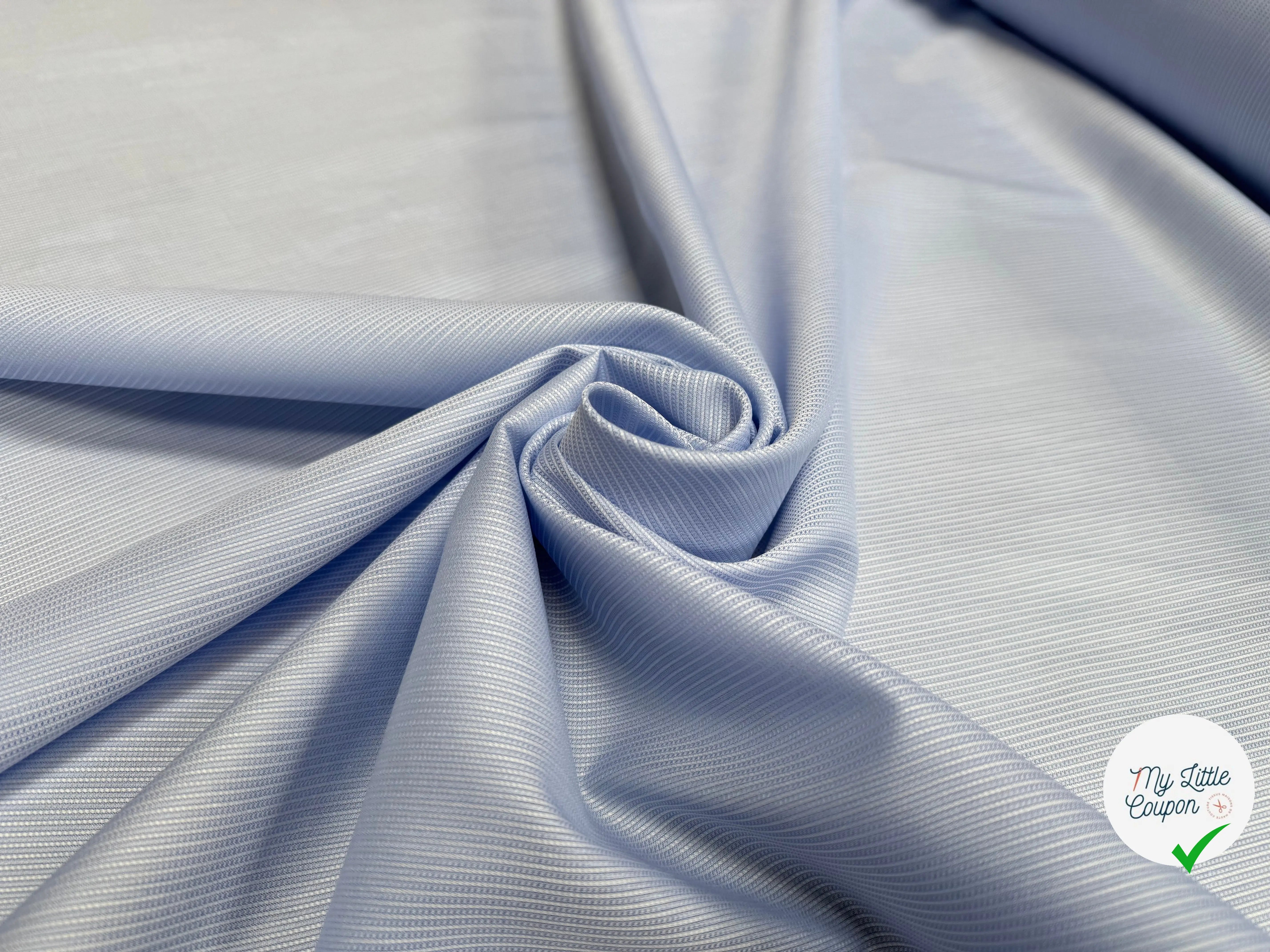 OXFORD 100% COTON AVEC MOTIFS CRAVATE BLEU ET BLANC - My Little Coupon