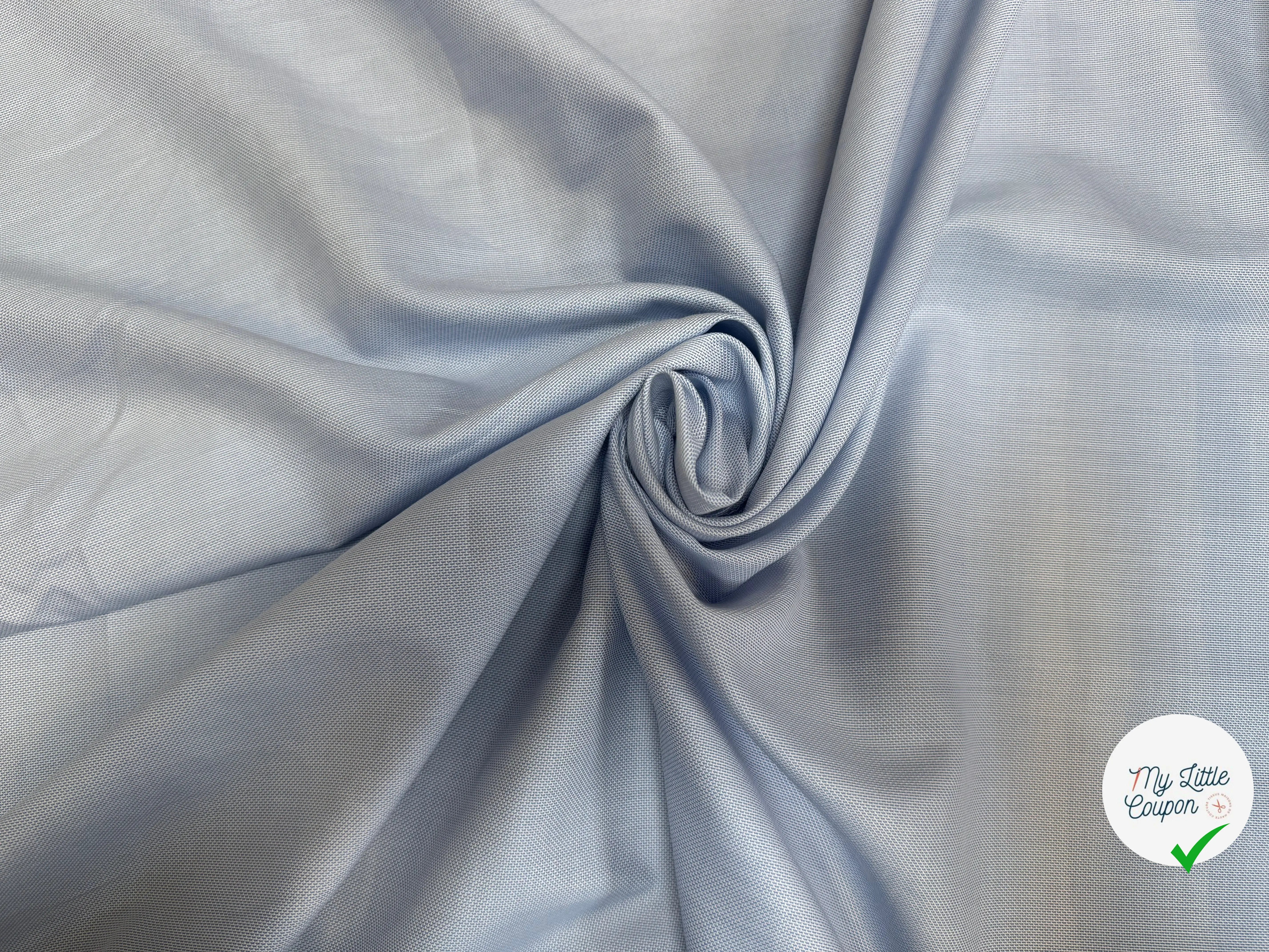OXFORD COTON BLANC ET BLEU CLAIR - My Little Coupon