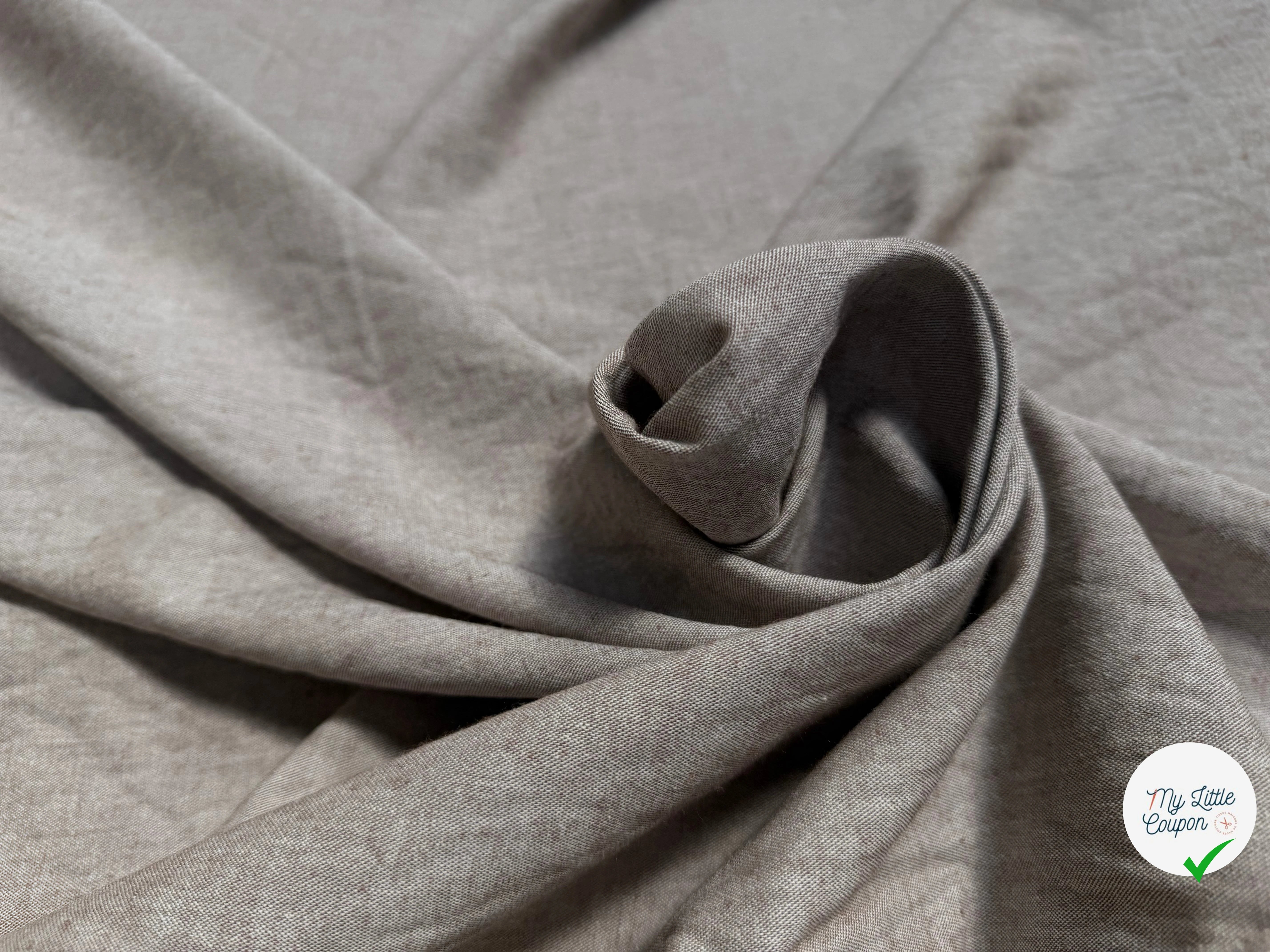 OXFORD COTON MARRON GLACÉ CLAIR - My Little Coupon