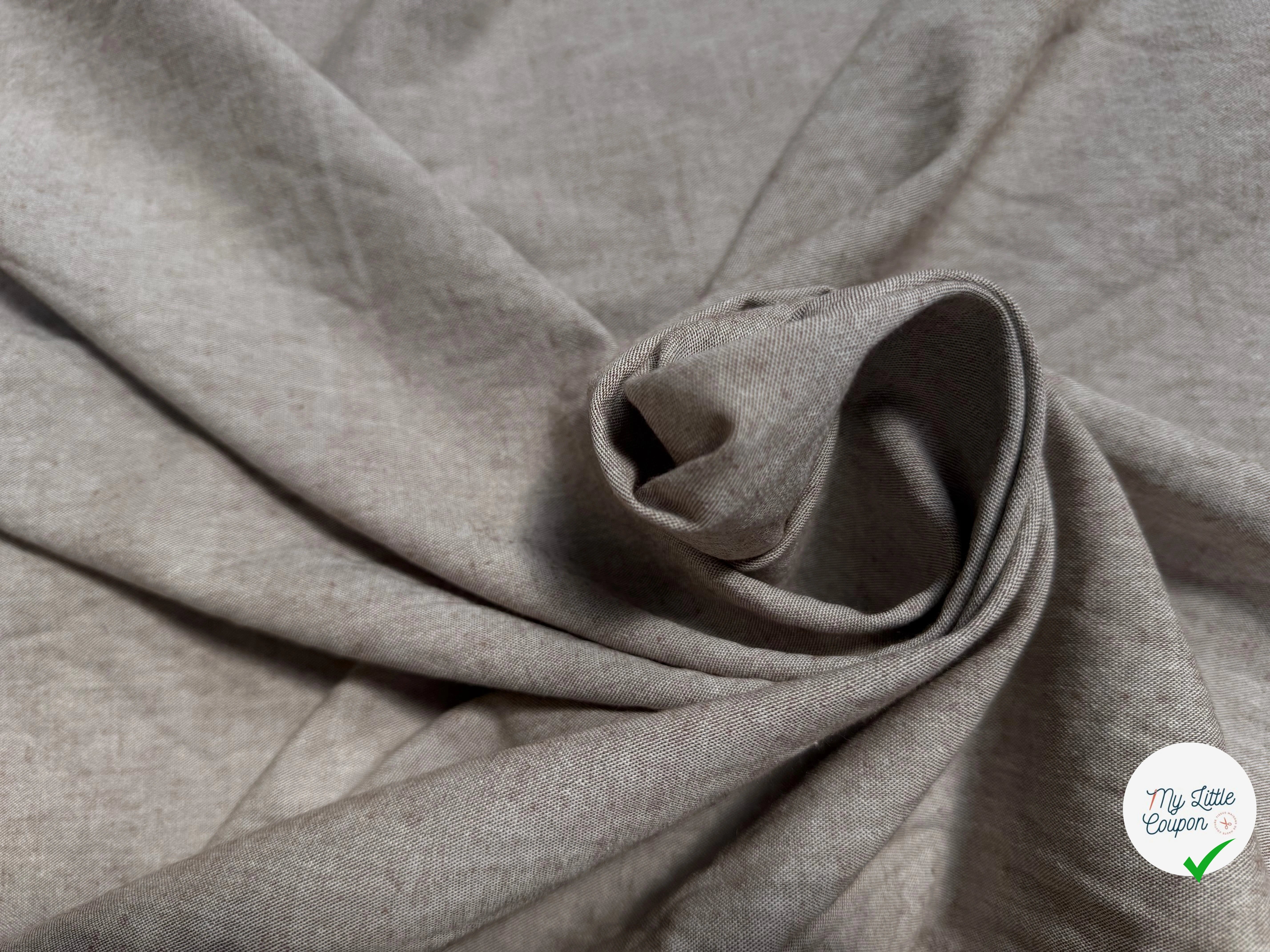OXFORD COTON MARRON GLACÉ CLAIR - My Little Coupon