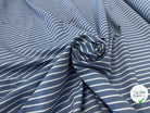 OXFORD DE COTON BLEU EFFET JEAN À RAYURES BLANCHES - My Little Coupon
