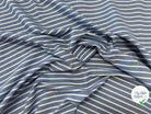 OXFORD DE COTON BLEU EFFET JEAN À RAYURES BLANCHES - My Little Coupon