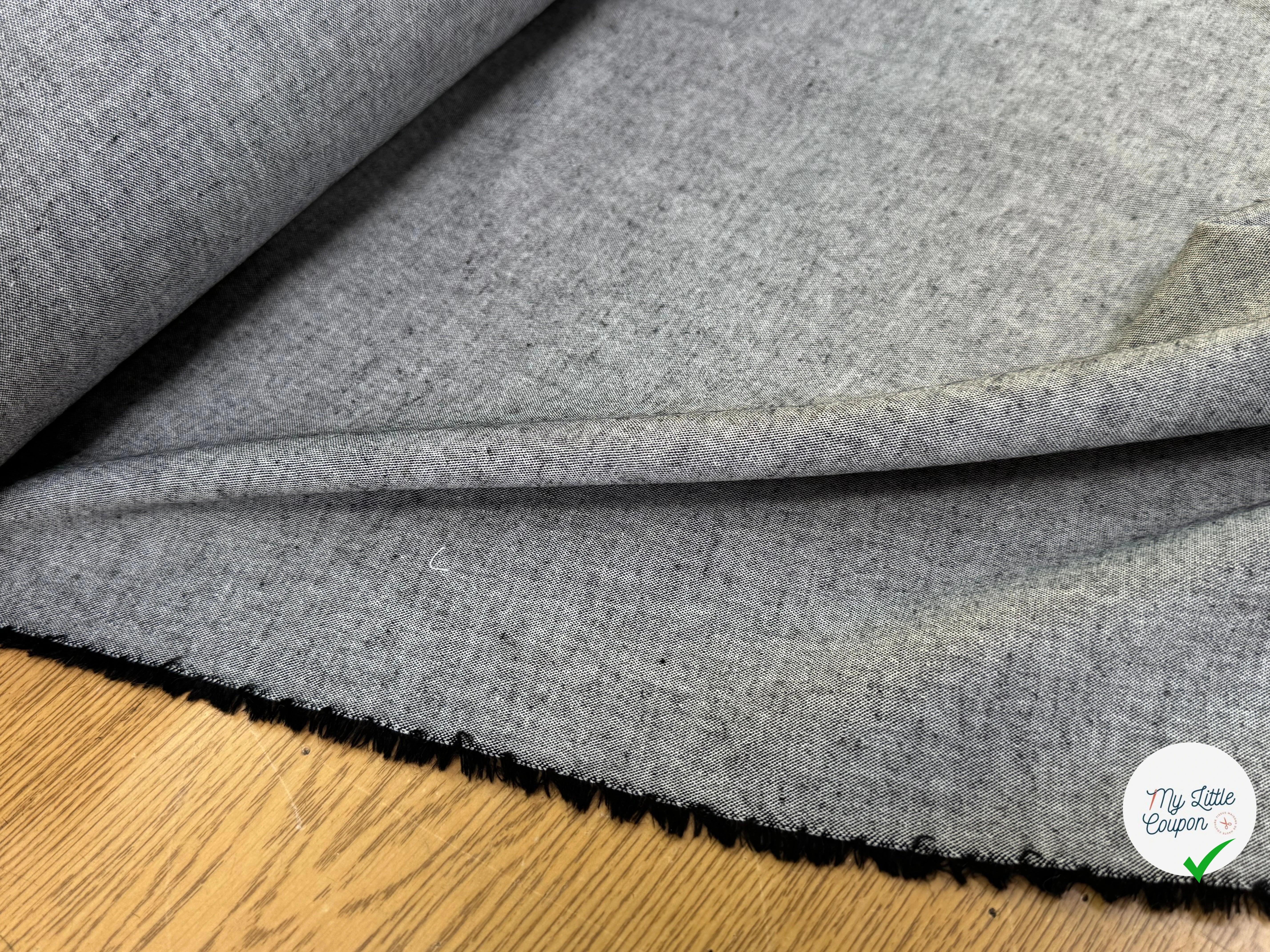 OXFORD DE COTON GRIS CLAIR - My Little Coupon