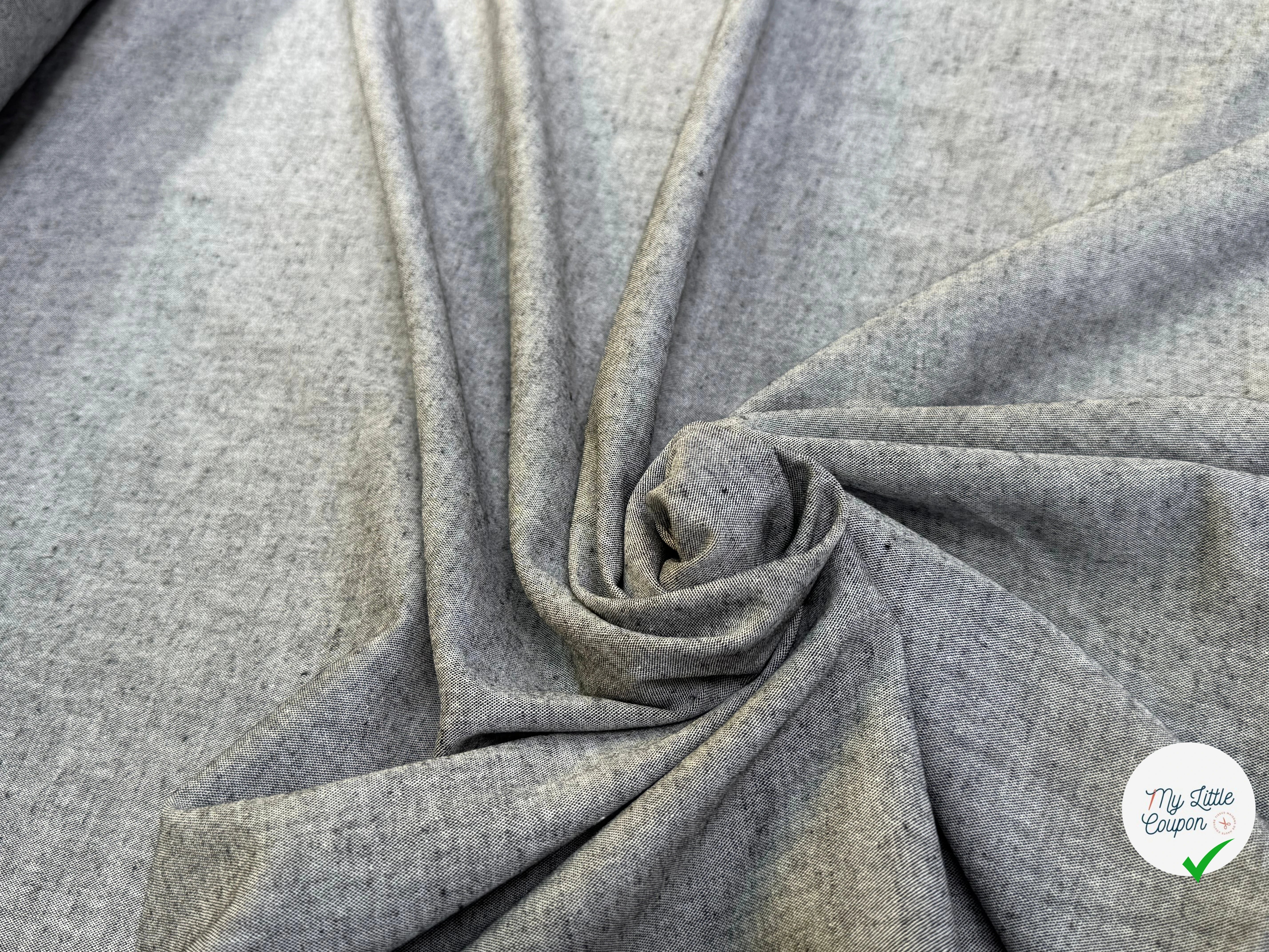 OXFORD DE COTON GRIS CLAIR - My Little Coupon