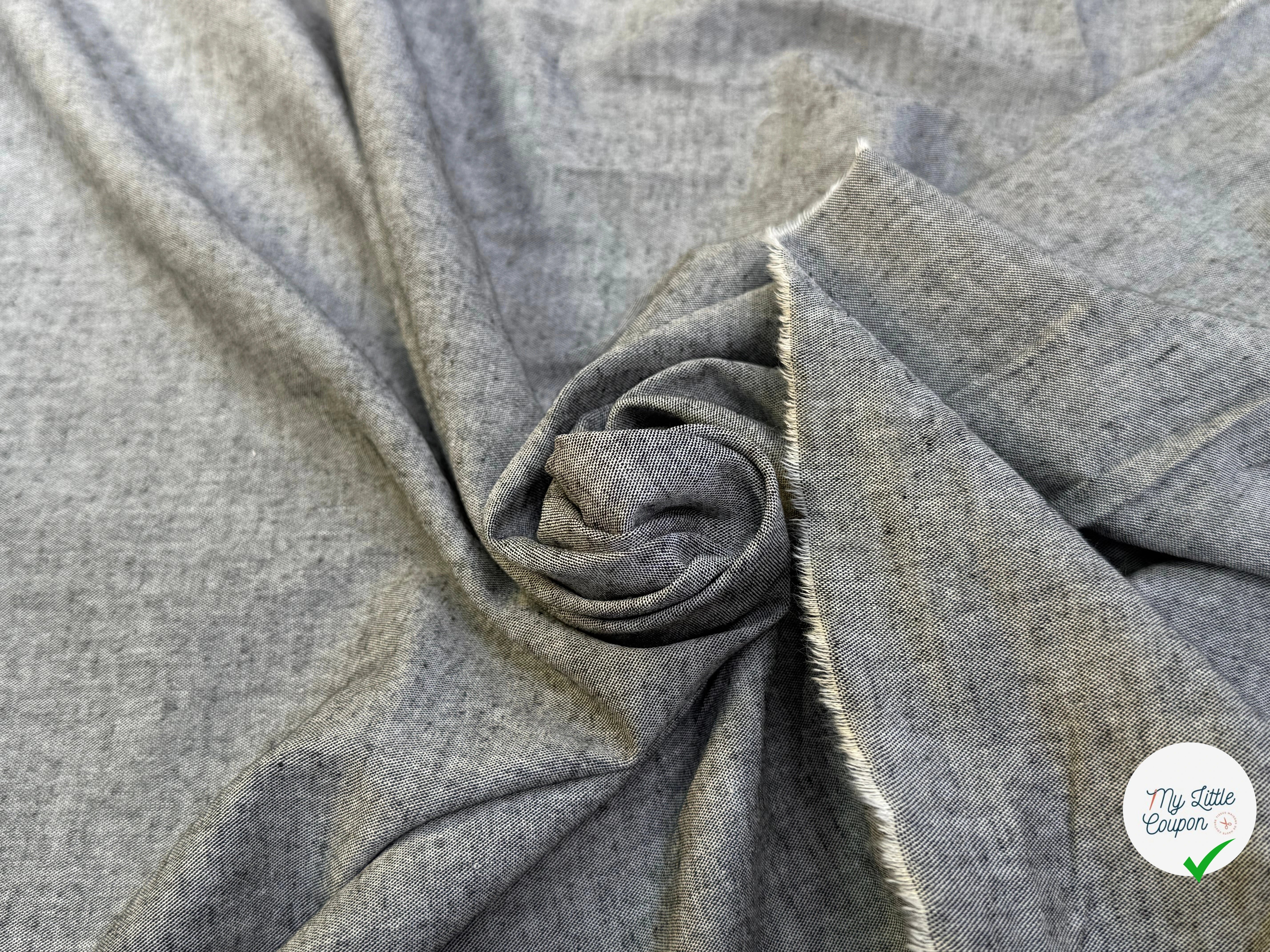 OXFORD DE COTON GRIS CLAIR - My Little Coupon