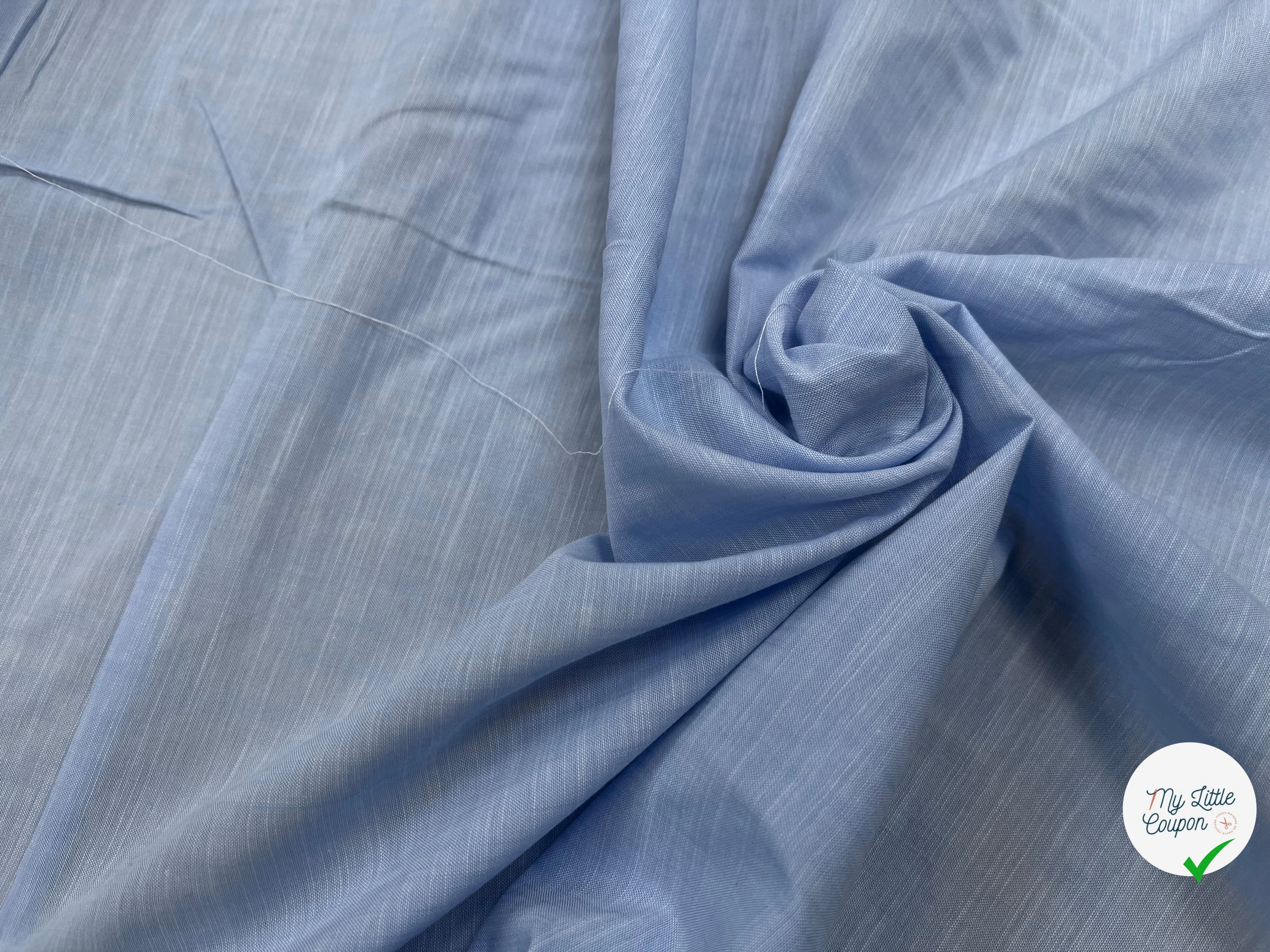 OXFORD DE COTON TRÈS FIN BLEU 150CM - My Little Coupon