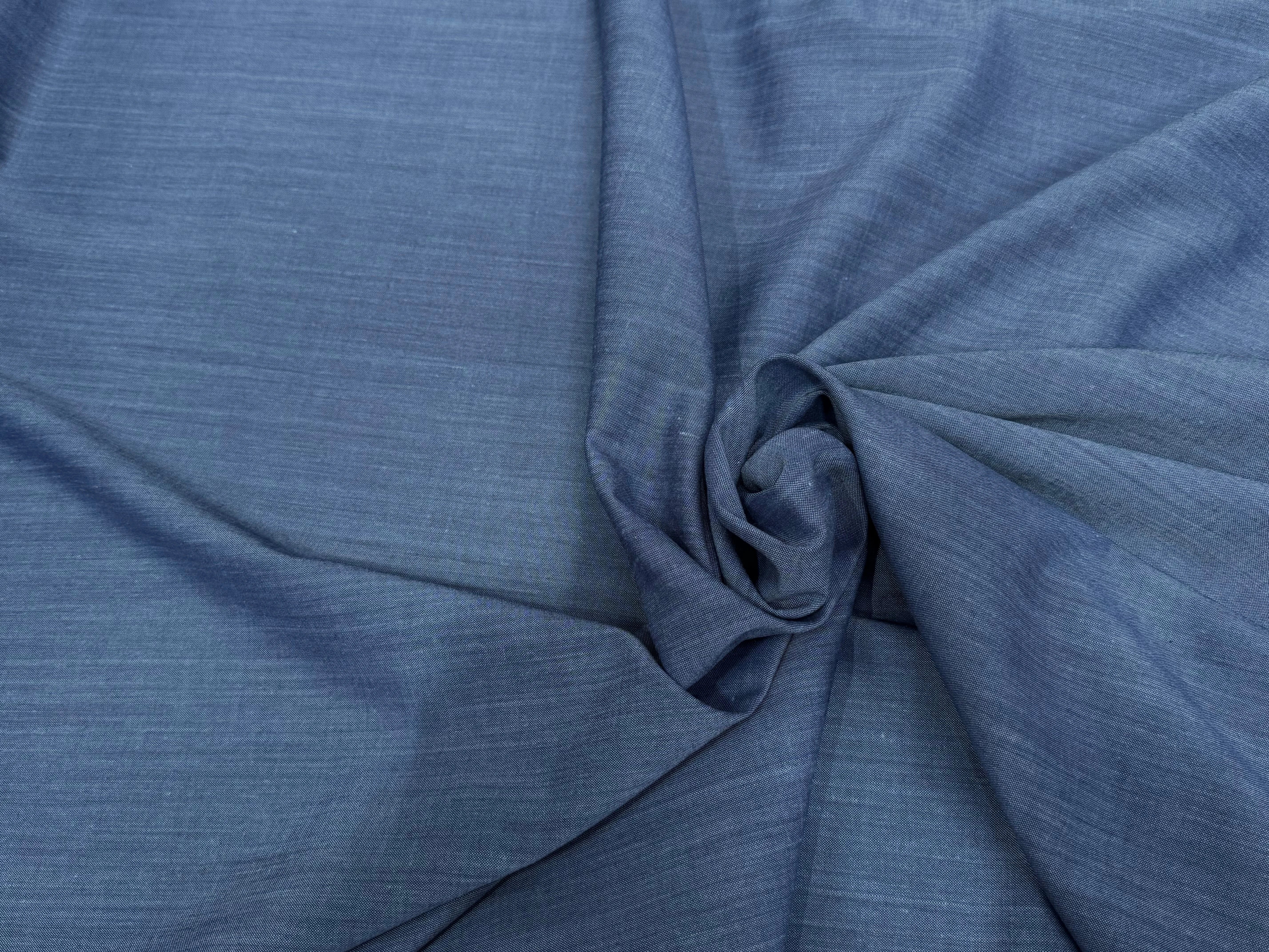 OXFORD DE LIN ET LAINE BLEU DENIM - My Little Coupon