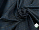 OXFORD DRU VISCOSE BLEU GRISÉ À RAURES BLEU&JAUNE - My Little Coupon