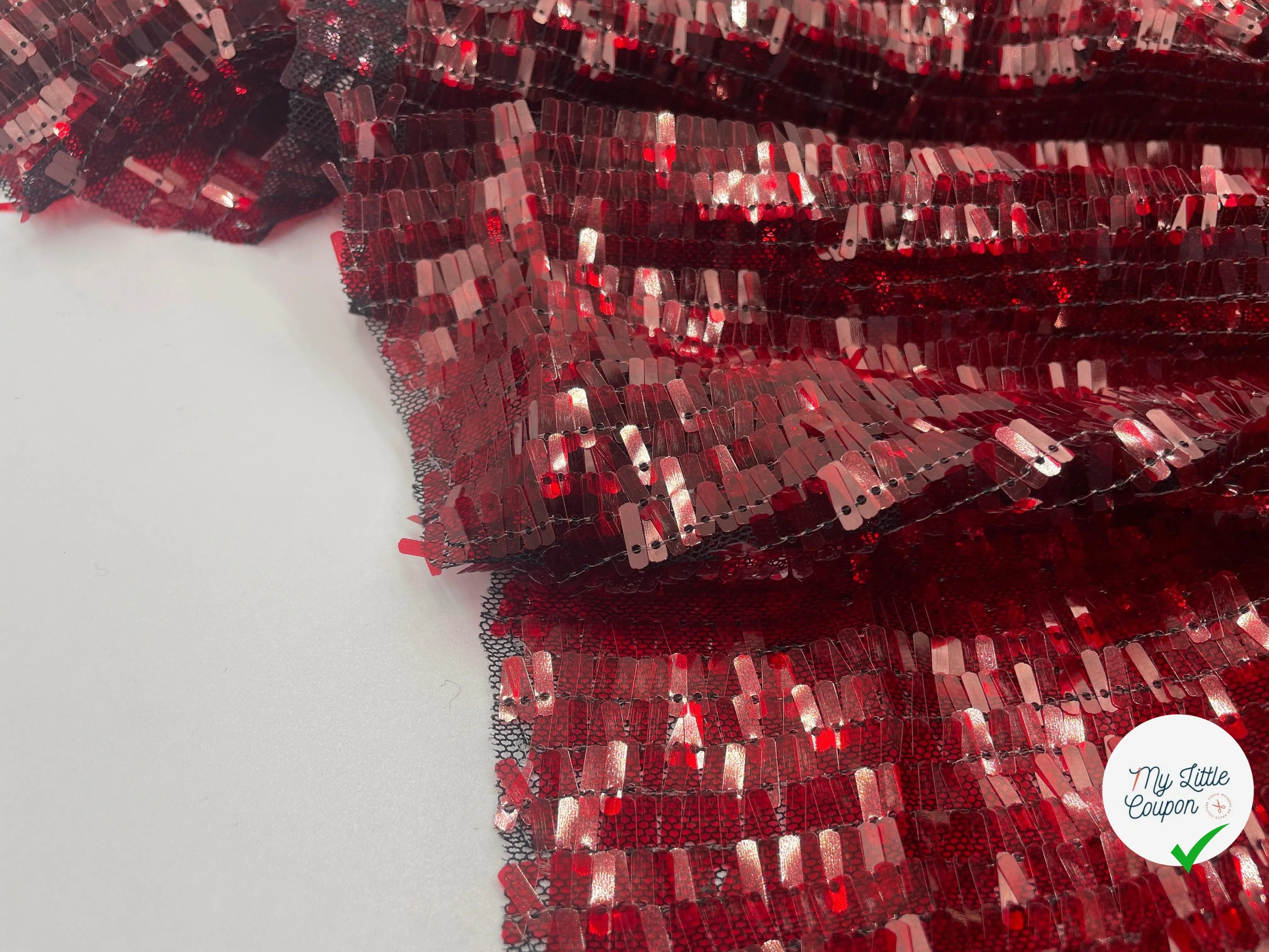 PAILLETTES RUBIS ANNÉE FOLLES - My Little Coupon - tissu - coudre
