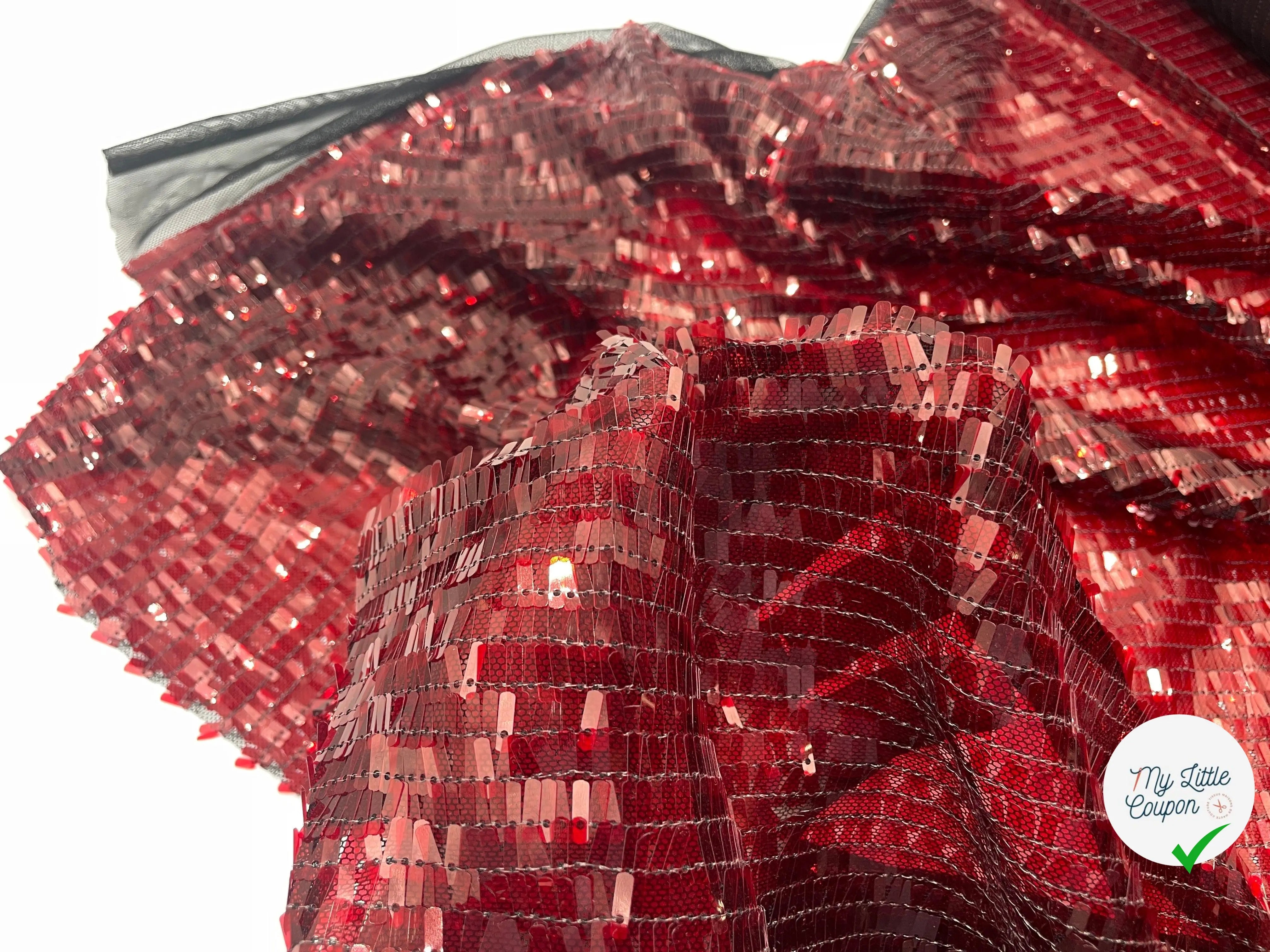 PAILLETTES RUBIS ANNÉE FOLLES - My Little Coupon - tissu - coudre