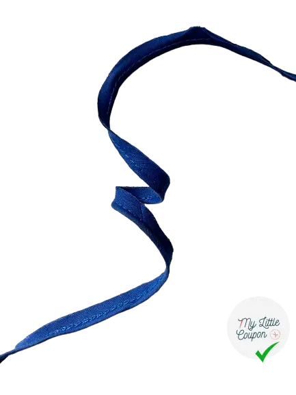 PASSEPOIL BLEU ROI COTON 8MM - My Little Coupon