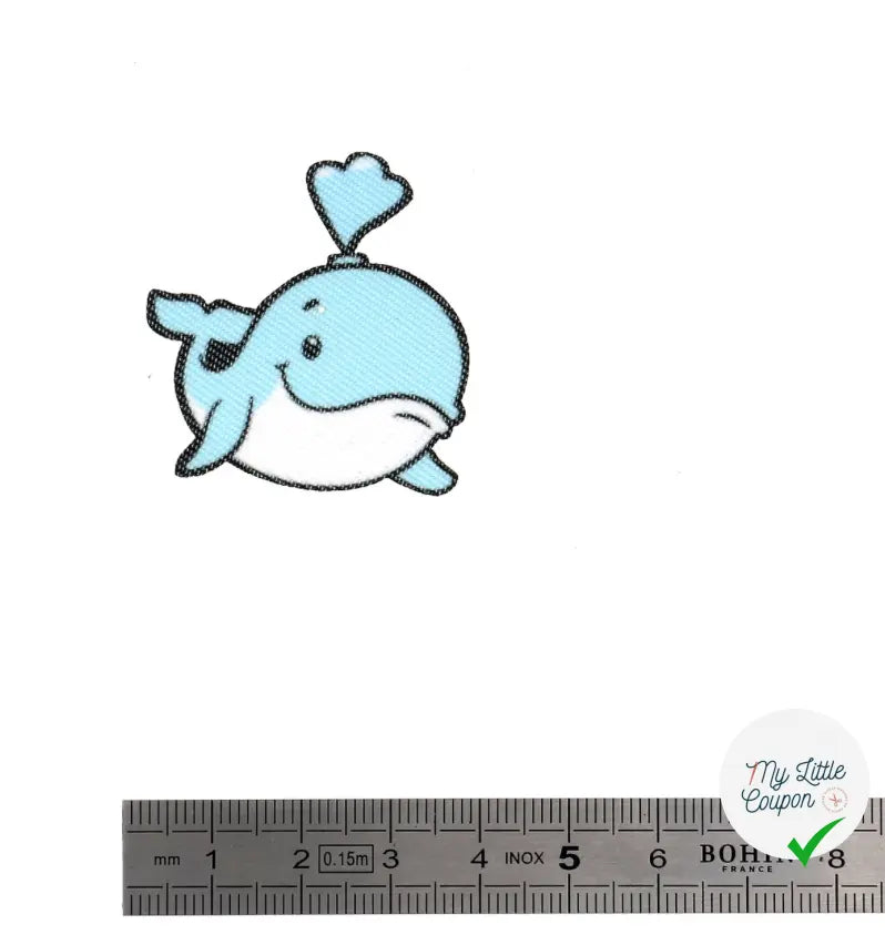 PATCH THERMOCOLLANT MINIPATCHI - MODÈLE BALEINE - My Little Coupon