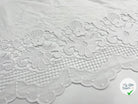 PERCALE BLANCHE À BASE REBRODÉE GUIPURE - My Little Coupon - tissu - coudre