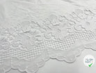 PERCALE BLANCHE À BASE REBRODÉE GUIPURE - My Little Coupon - tissu - coudre