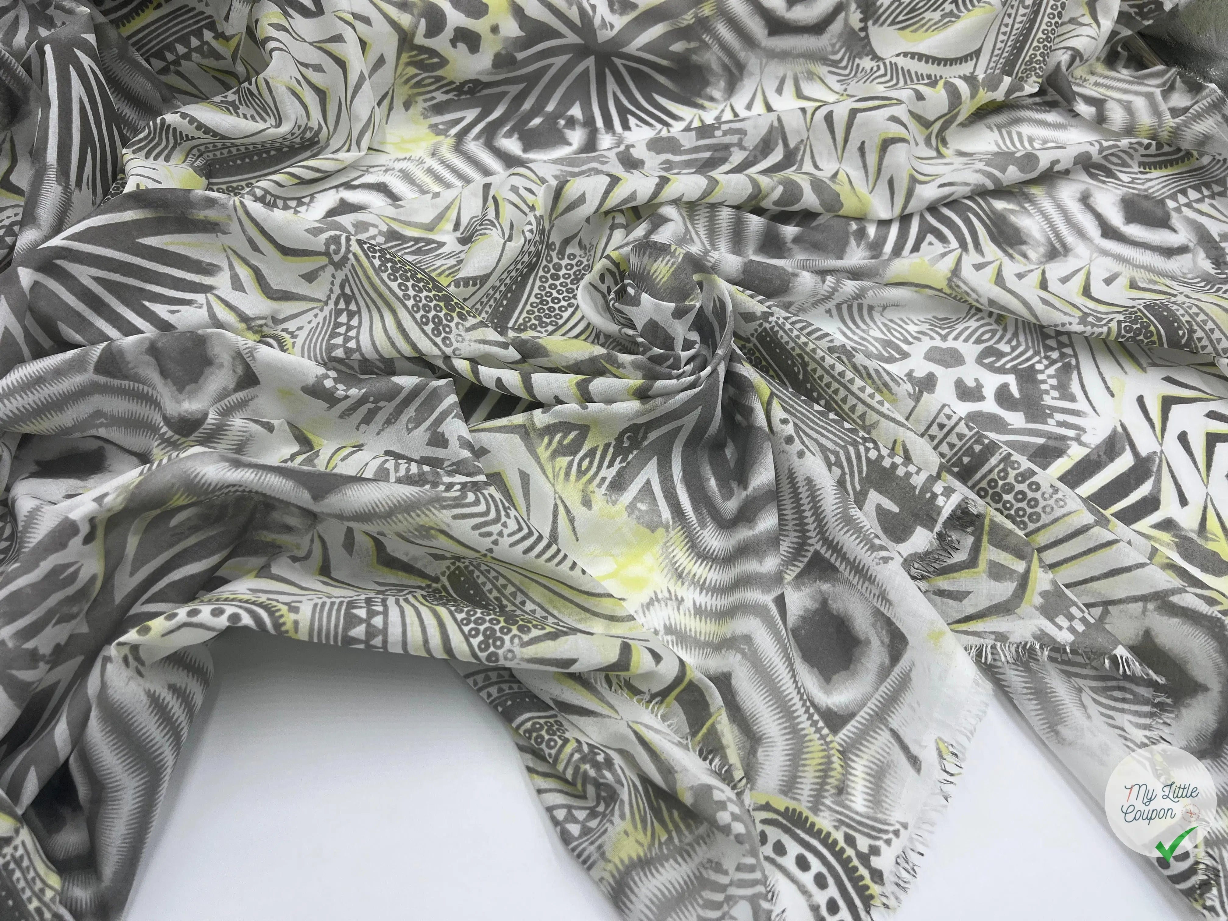 PERCALE COTON IMPRIMÉ ZANZIBAR - coupon de tissu de 3 mètres - My Little Coupon - tissu - coudre