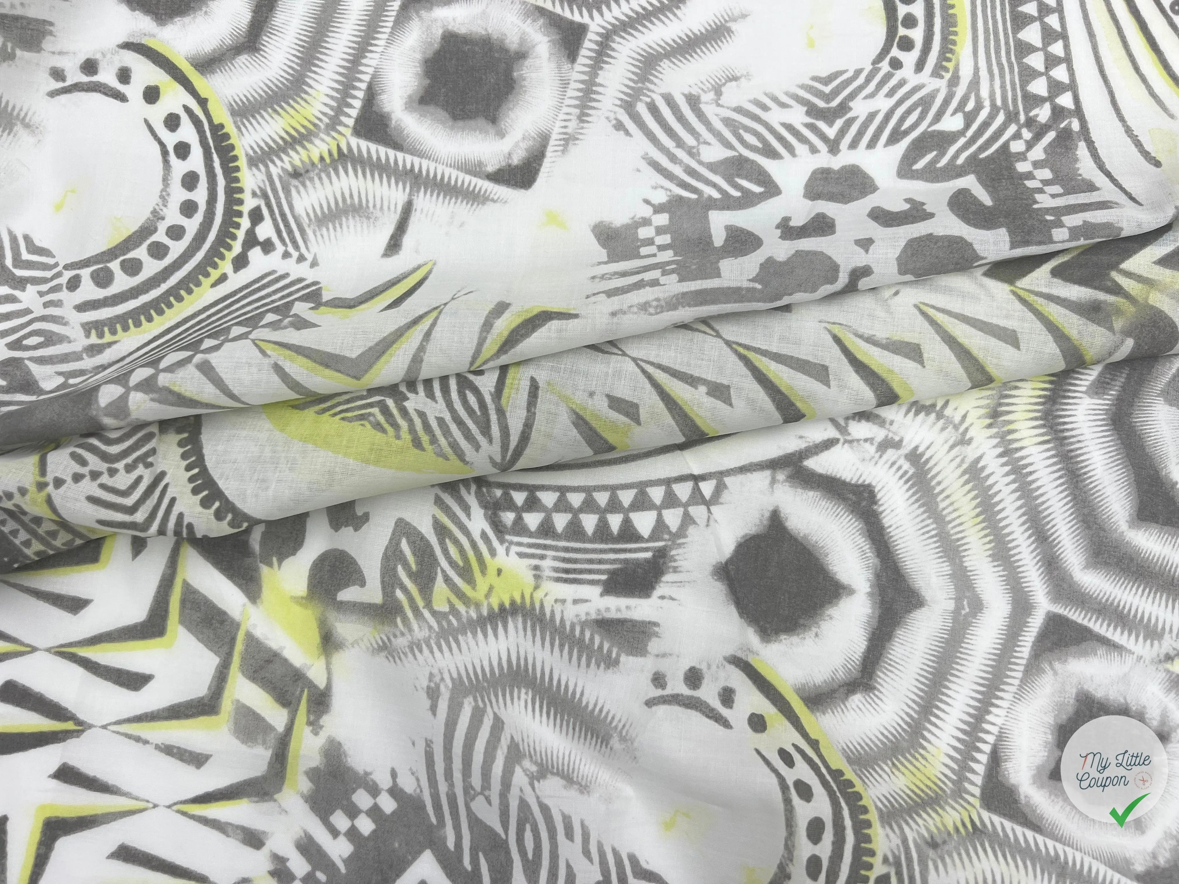 PERCALE COTON IMPRIMÉ ZANZIBAR - coupon de tissu de 3 mètres - My Little Coupon - tissu - coudre