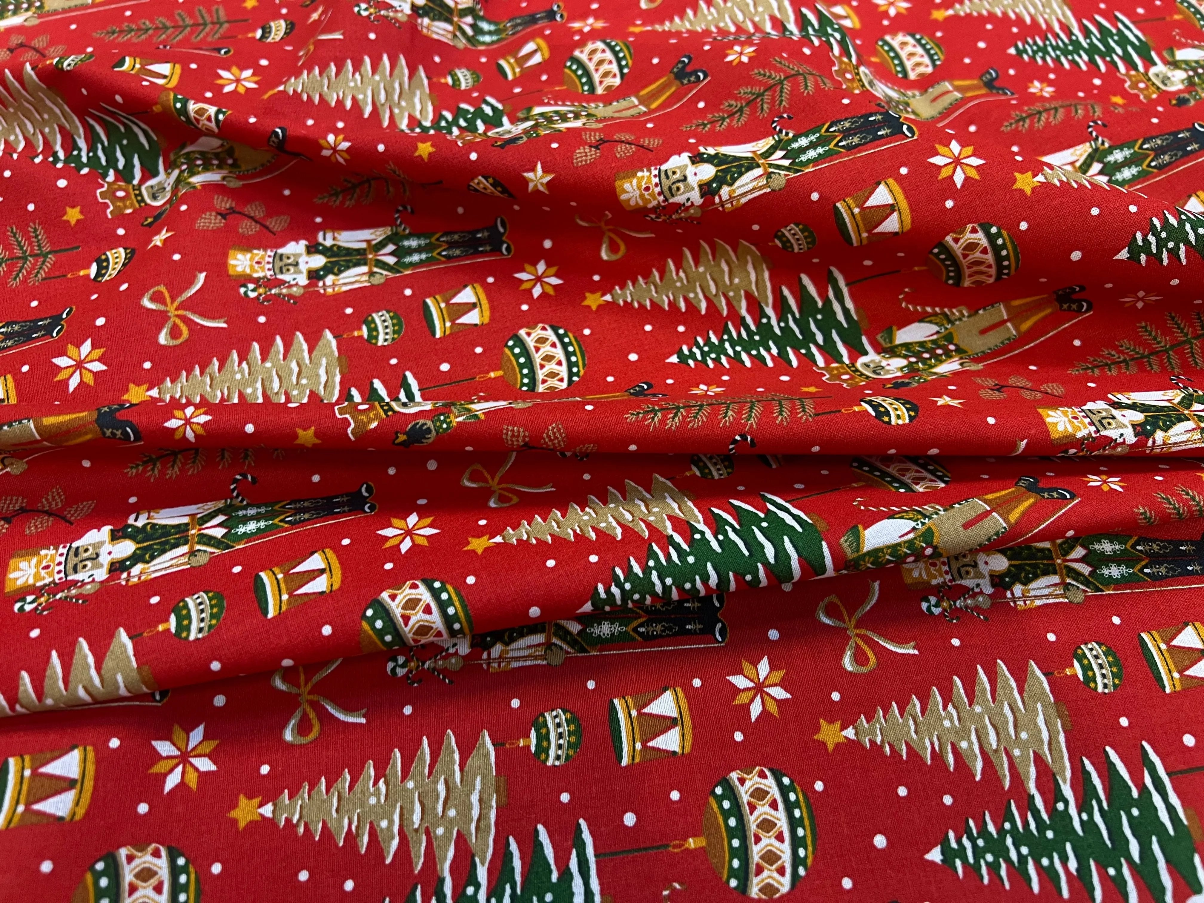 PERCALE COTON MELCHIOR ROUGE PRINT - My Little Coupon