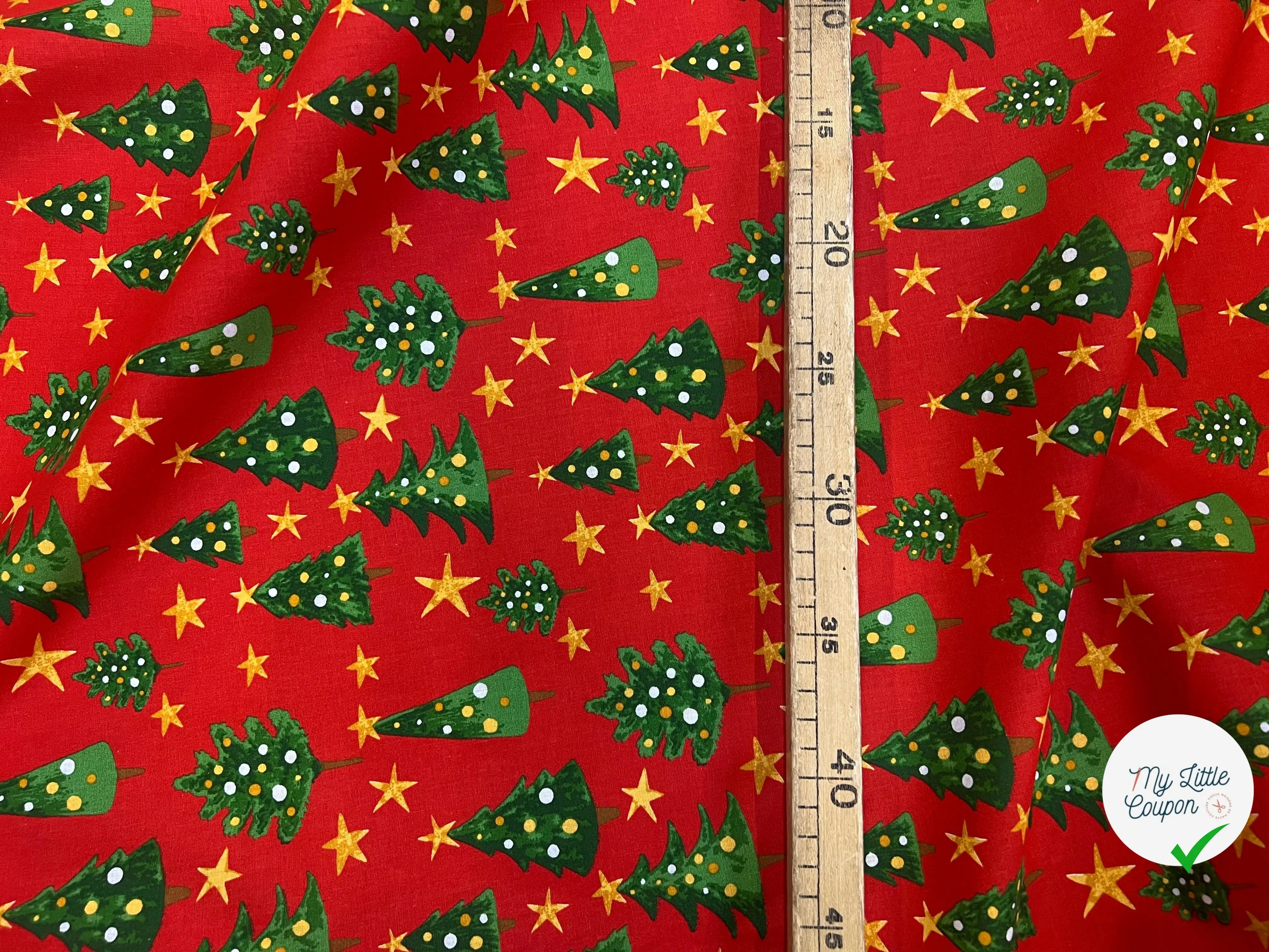 PERCALE COTON SOLVEIG ROUGE PRINT - My Little Coupon