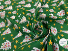PERCALE COTON SOLVEIG VERT PRINT - My Little Coupon