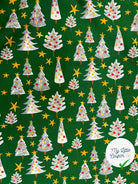 PERCALE COTON SOLVEIG VERT PRINT - My Little Coupon