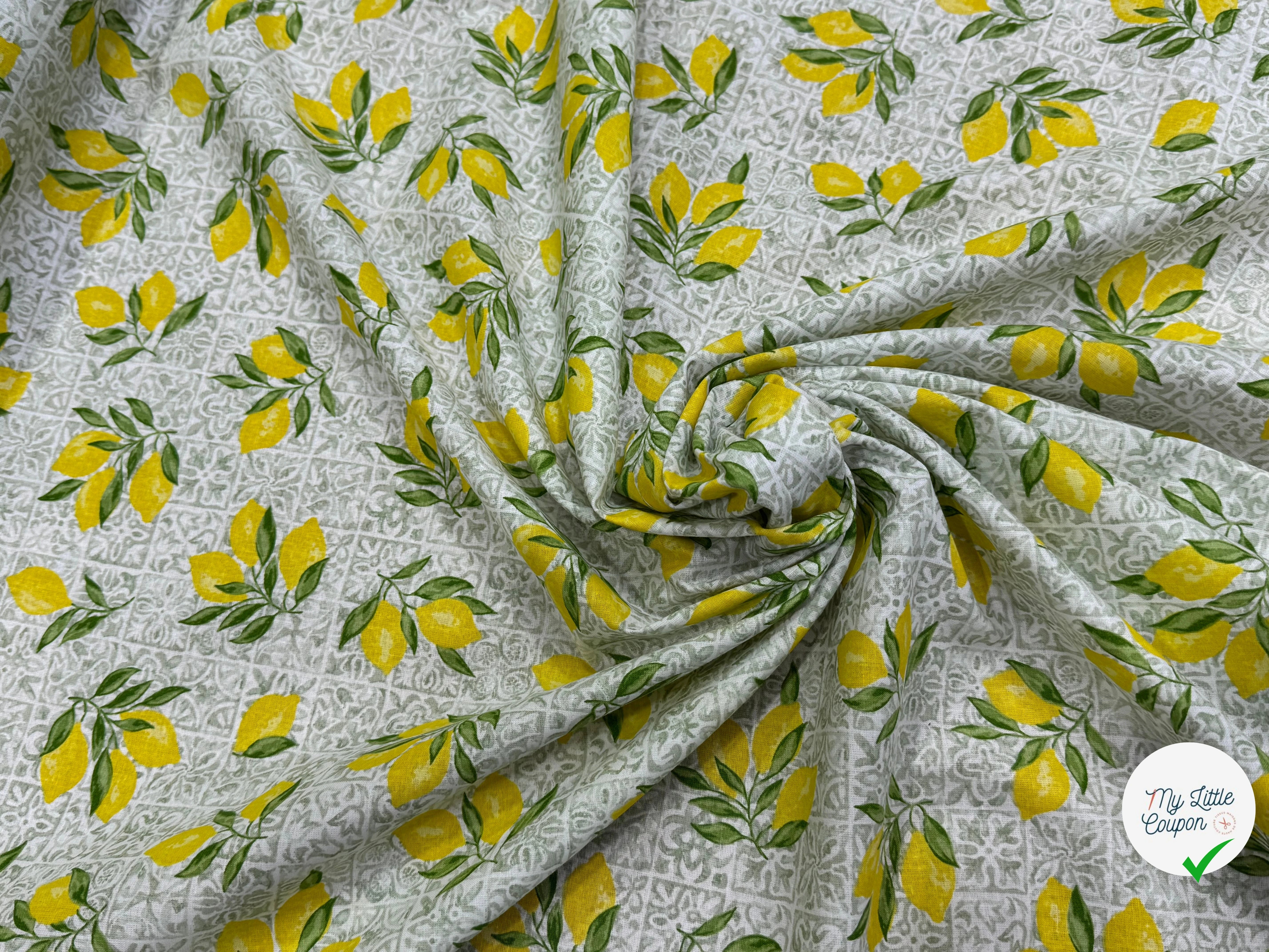 PERCALE DE COTON ALGARVE AMANDE 150 CM - My Little Coupon