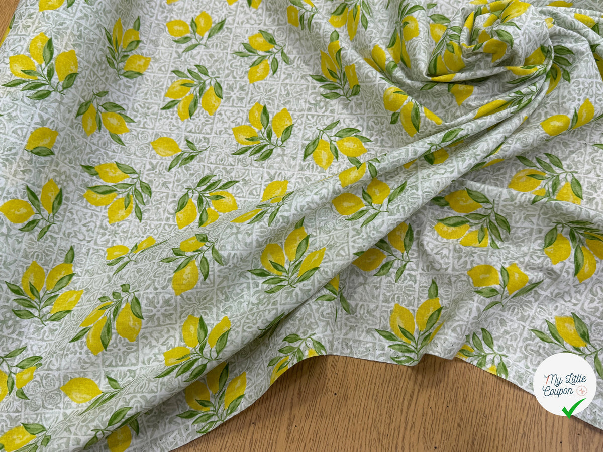 PERCALE DE COTON ALGARVE AMANDE 150 CM - My Little Coupon