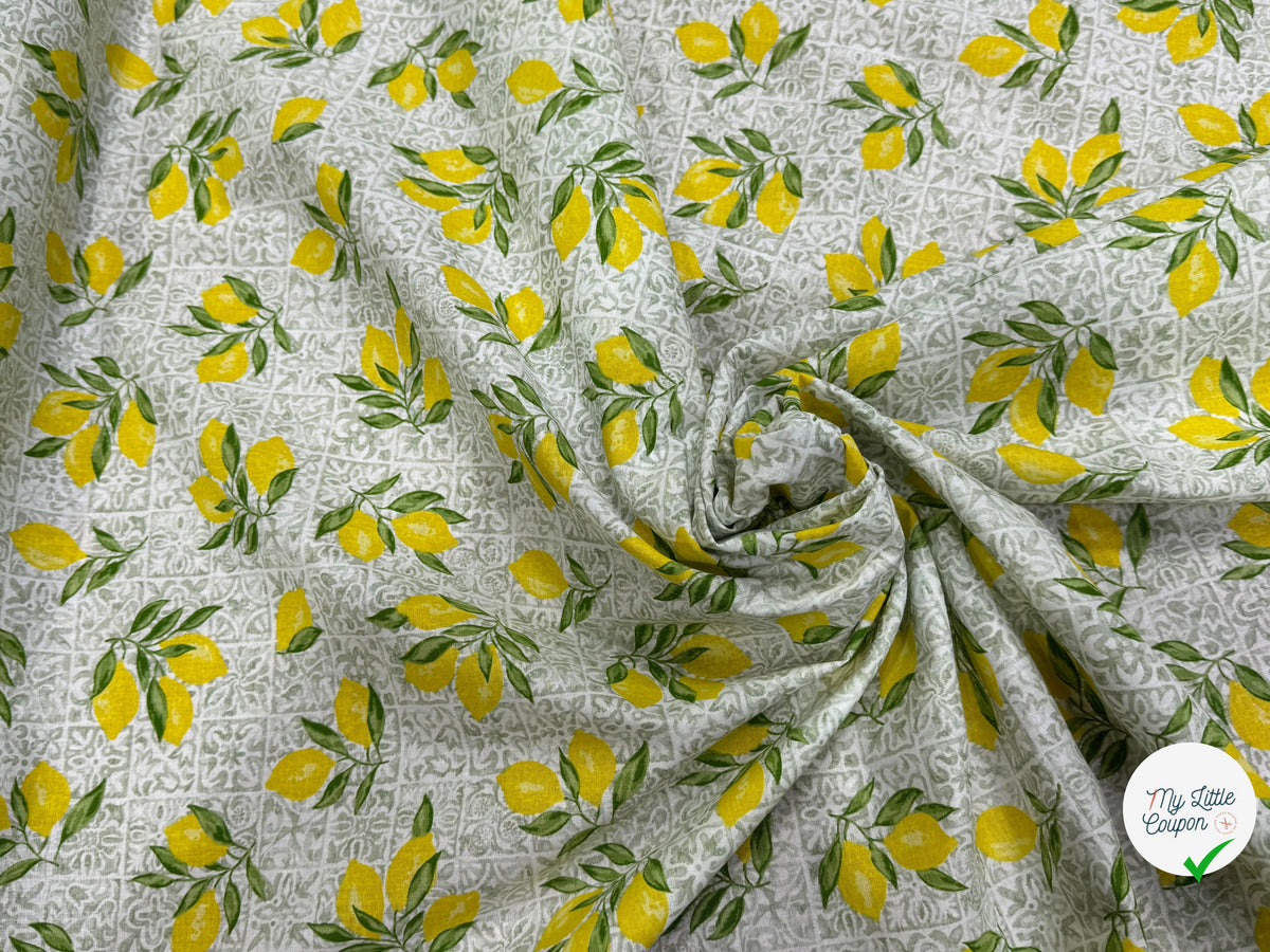 PERCALE DE COTON ALGARVE AMANDE 150 CM - My Little Coupon