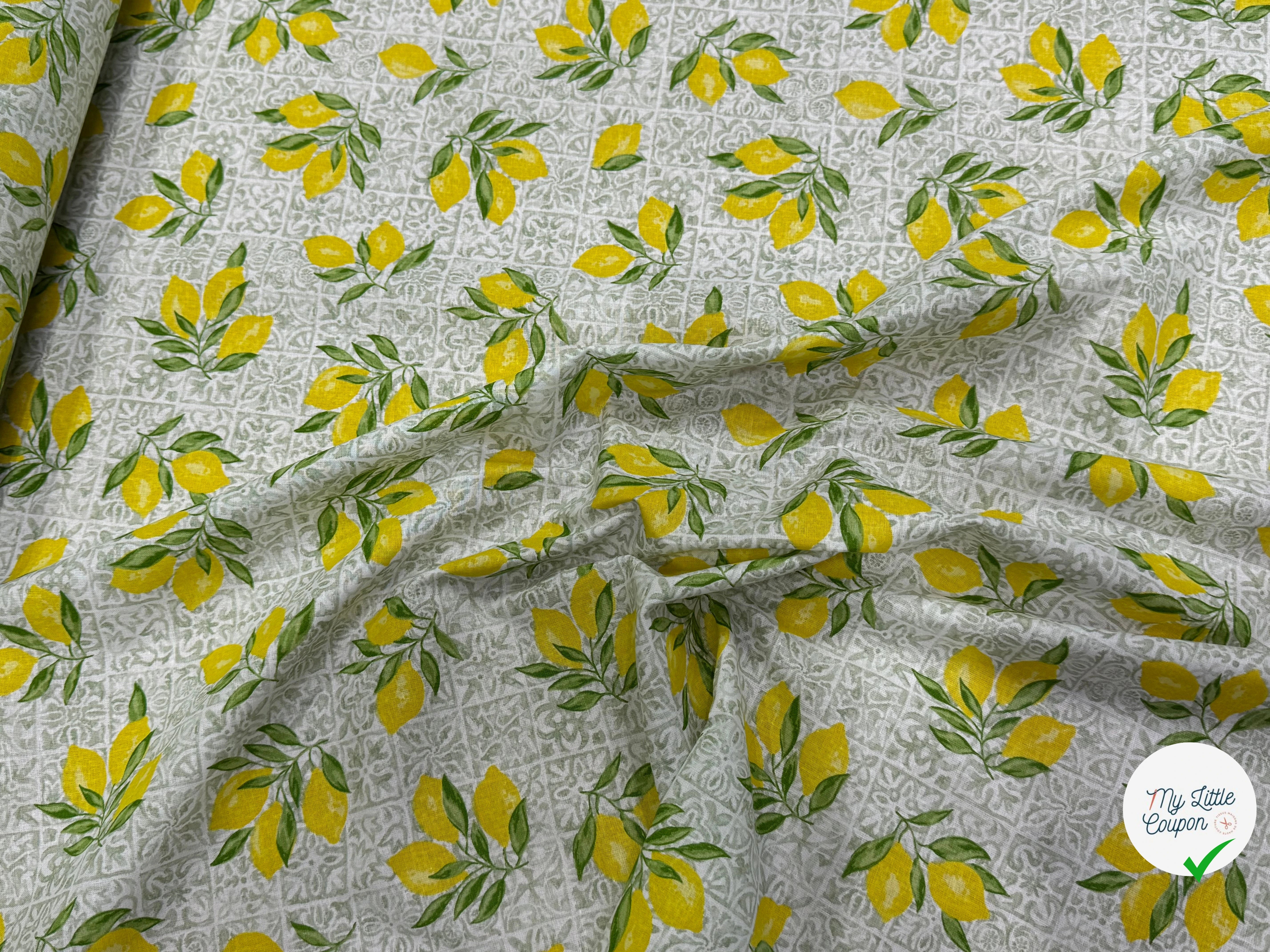 PERCALE DE COTON ALGARVE AMANDE 150 CM - My Little Coupon