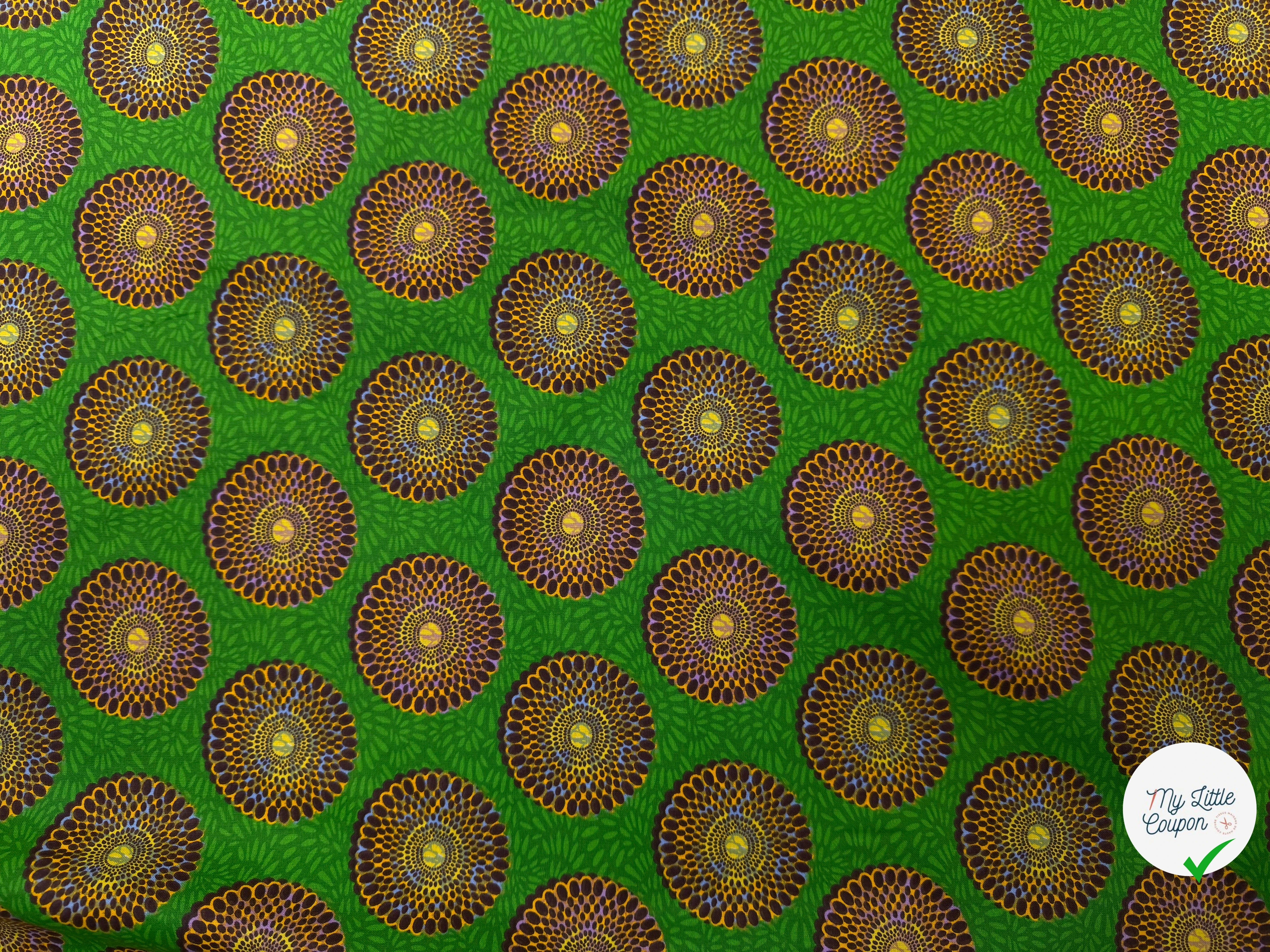 PERCALE DE COTON BAZIN VERT 150 CM - My Little Coupon