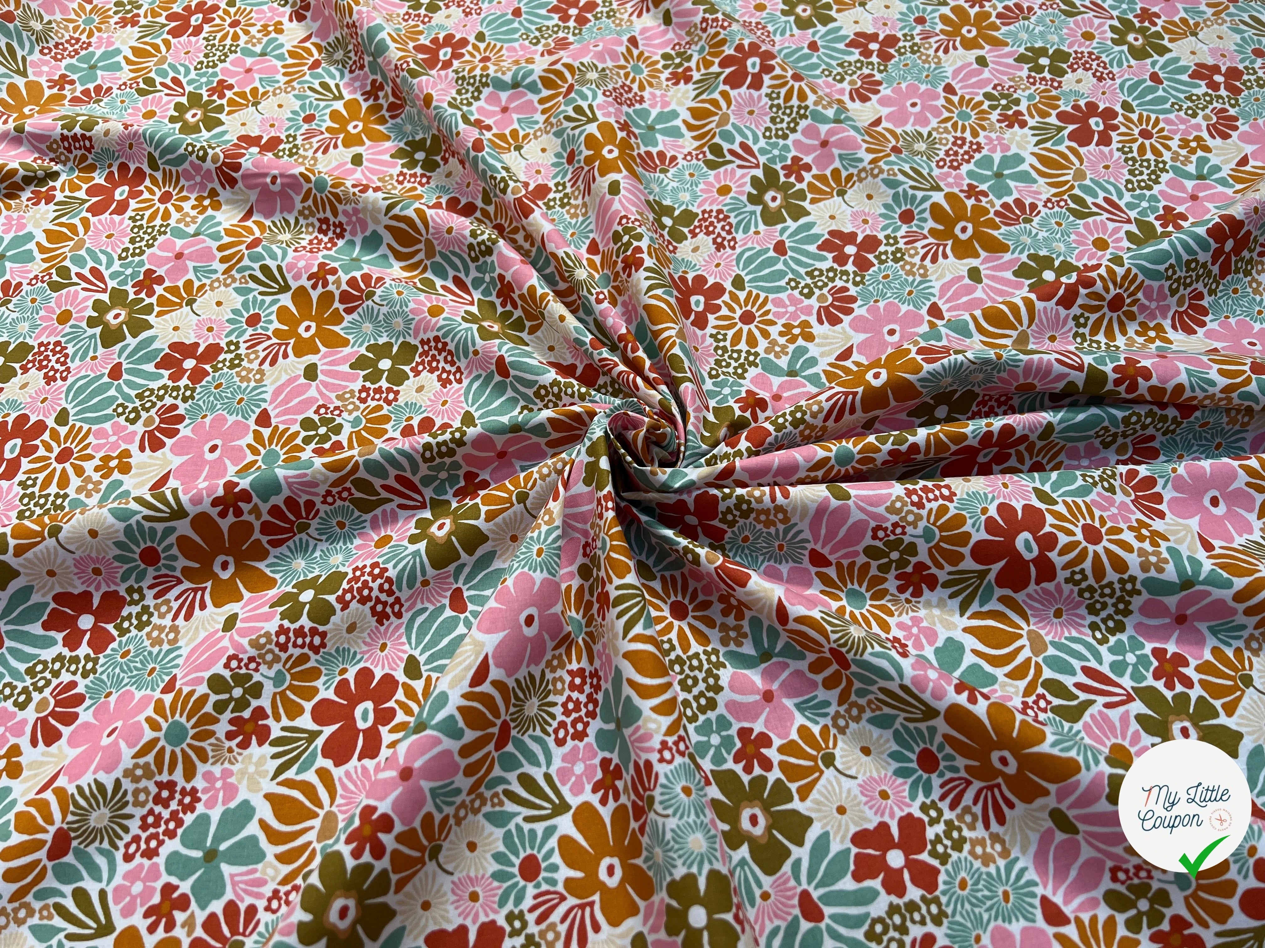 PERCALE DE COTON BEGONIA BLANC 150 CM - My Little Coupon