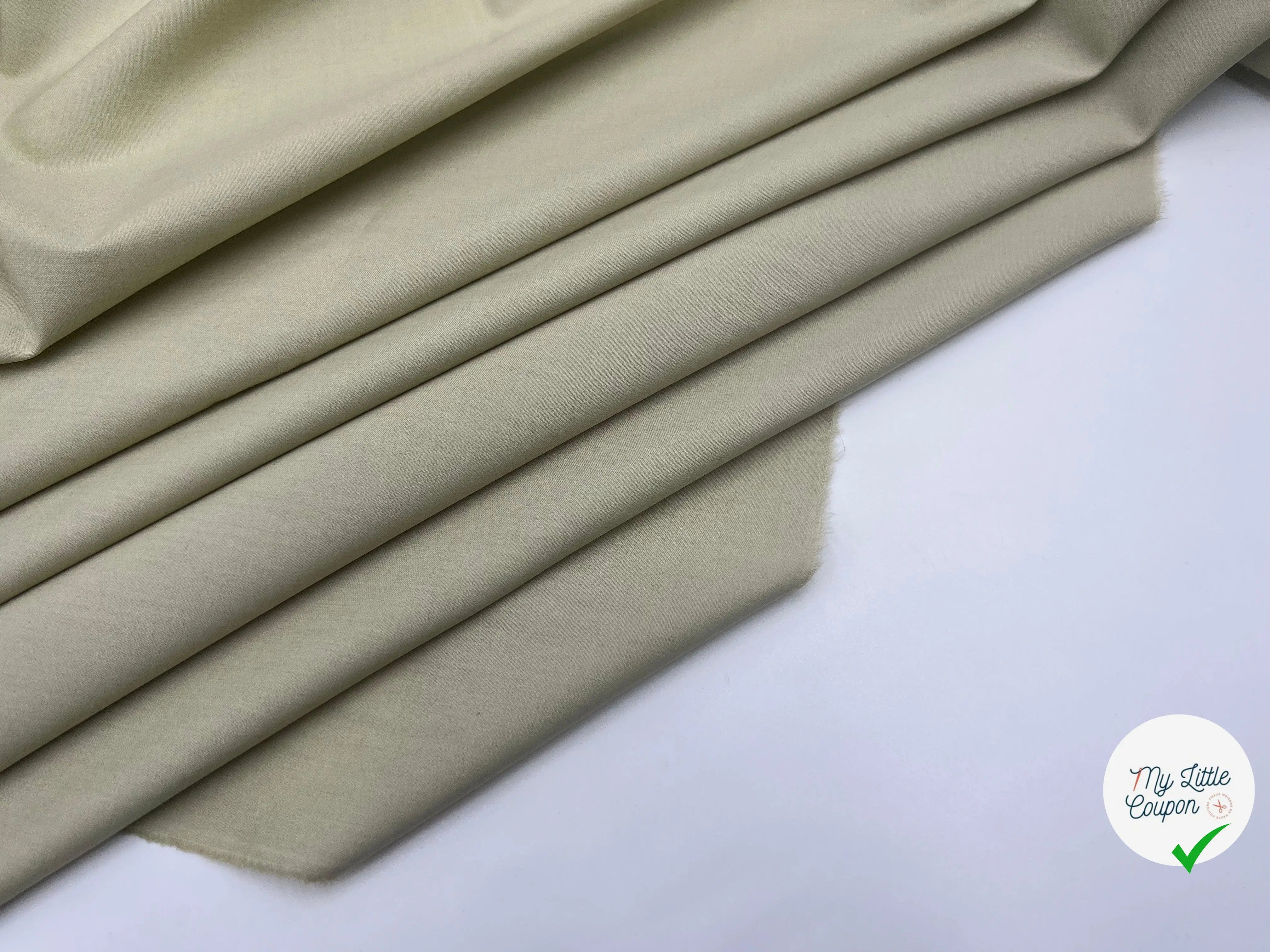 PERCALE DE COTON BEIGE SAHARA - My Little Coupon - tissu - coudre