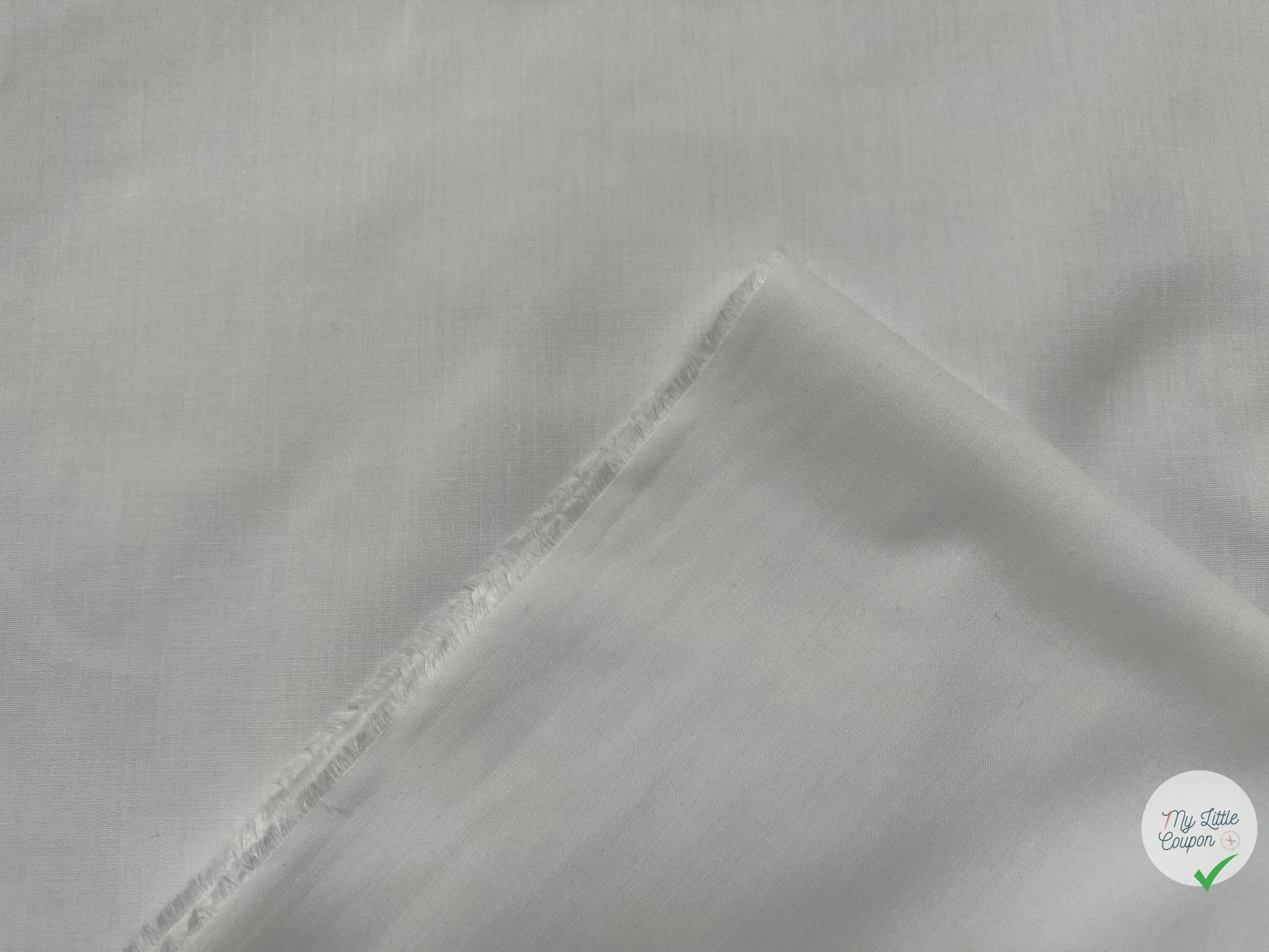 PERCALE DE COTON BLANC OPTIQUE - My Little Coupon - tissu - coudre