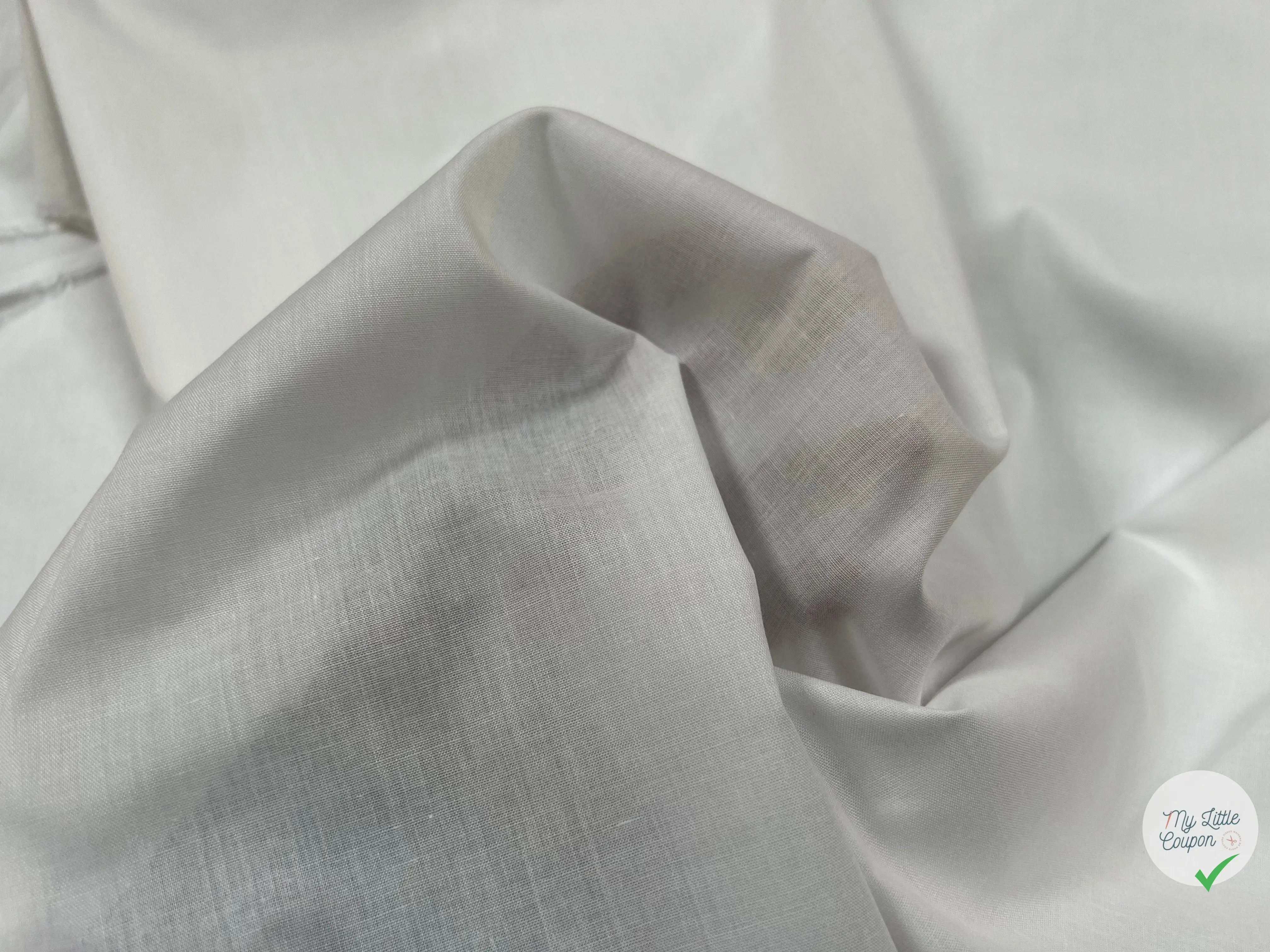 PERCALE DE COTON BLANC OPTIQUE - My Little Coupon - tissu - coudre