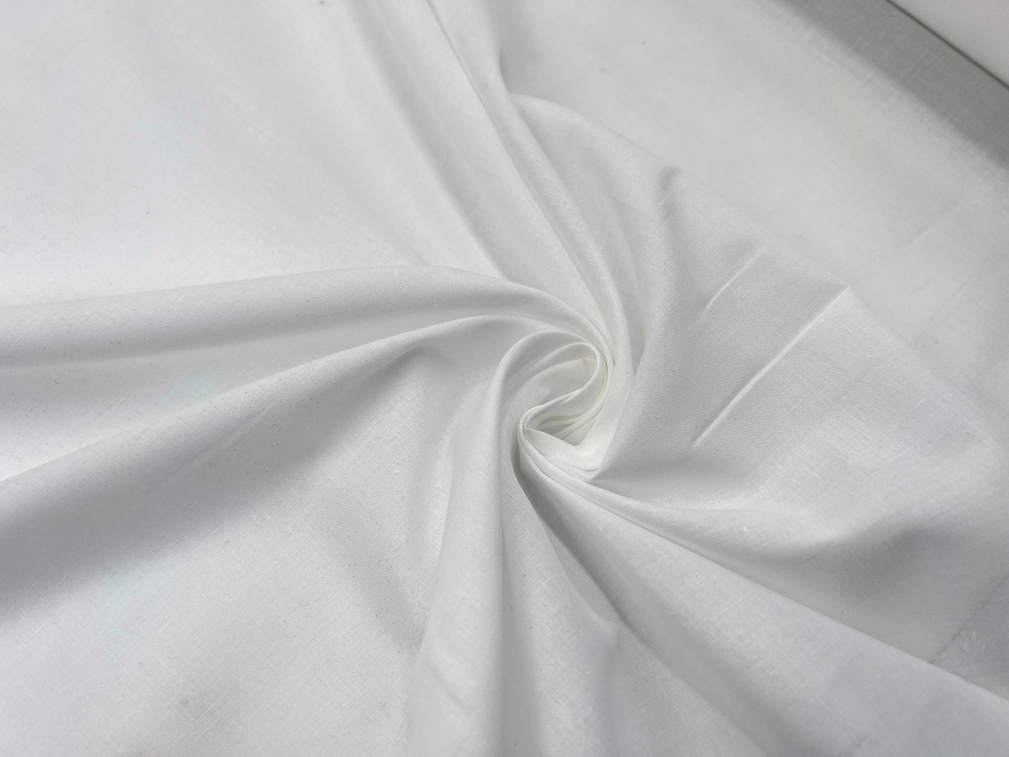 PERCALE DE COTON BLANCHE DE SAINT GALL - My Little Coupon - tissu - coudre