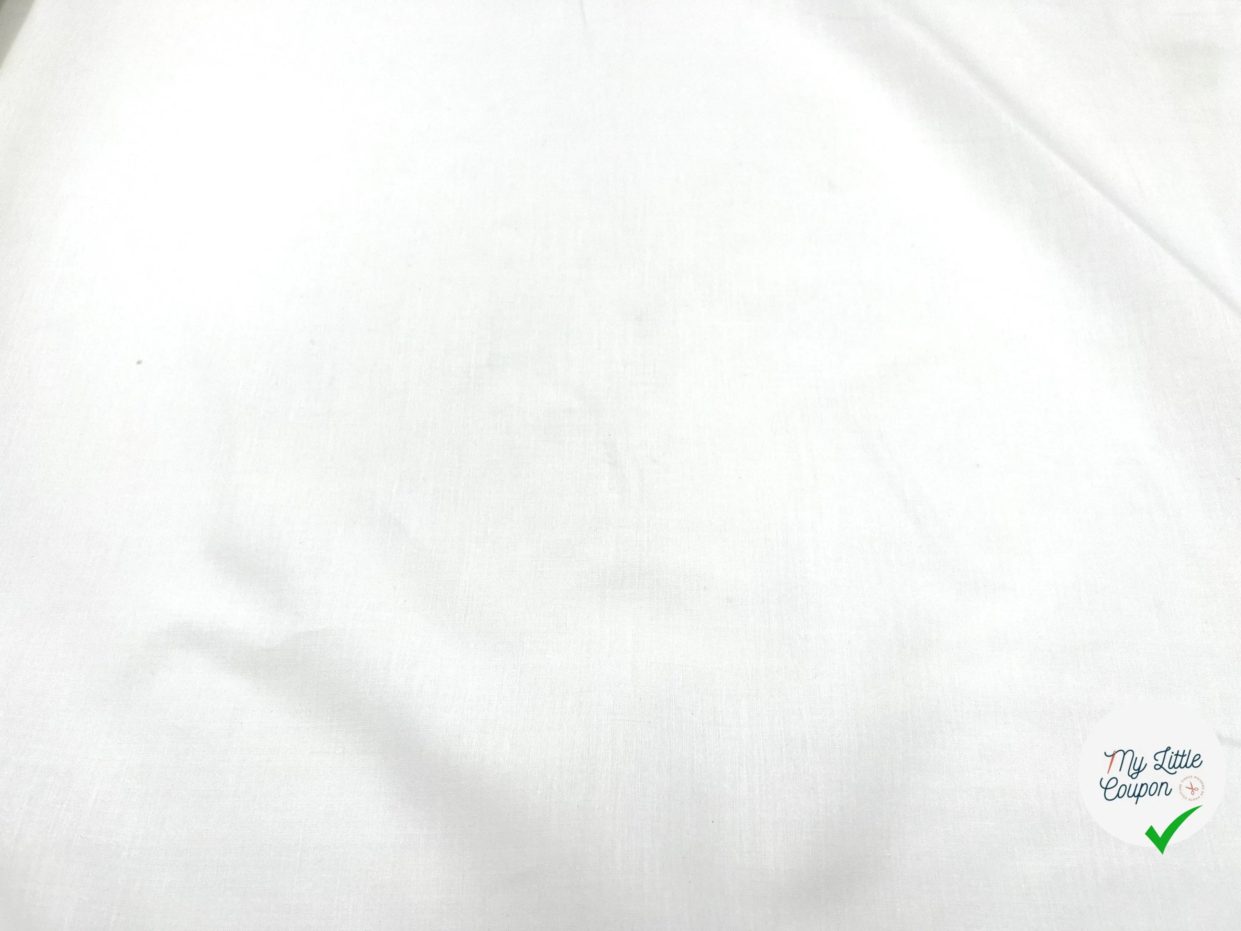 PERCALE DE COTON BLANCHE QUALITÉ SUPÉRIEURE - coupon de tissu de 3 mètres - My Little Coupon - tissu - coudre