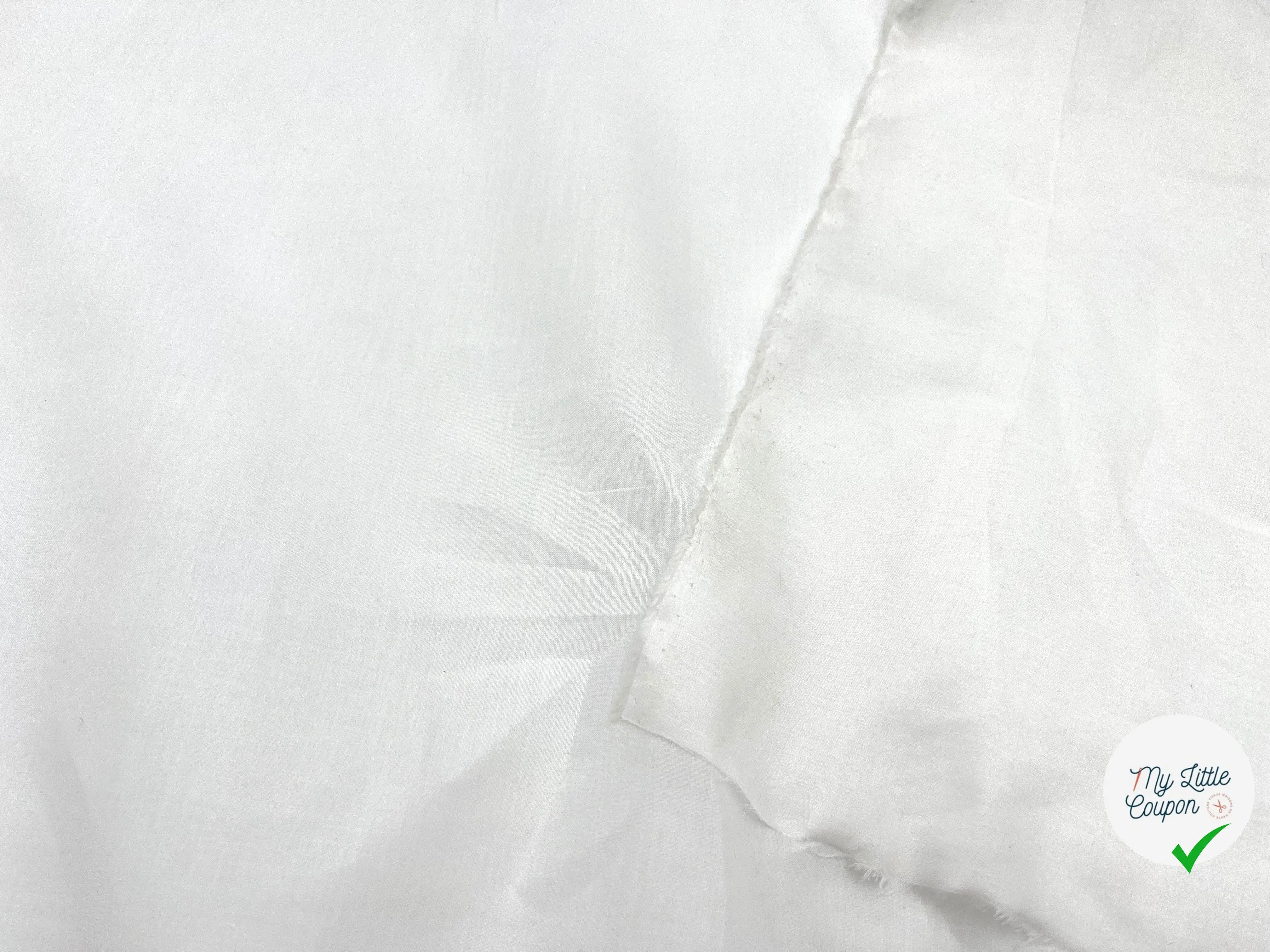 PERCALE DE COTON BLANCHE QUALITÉ SUPÉRIEURE - coupon de tissu de 3 mètres - My Little Coupon - tissu - coudre