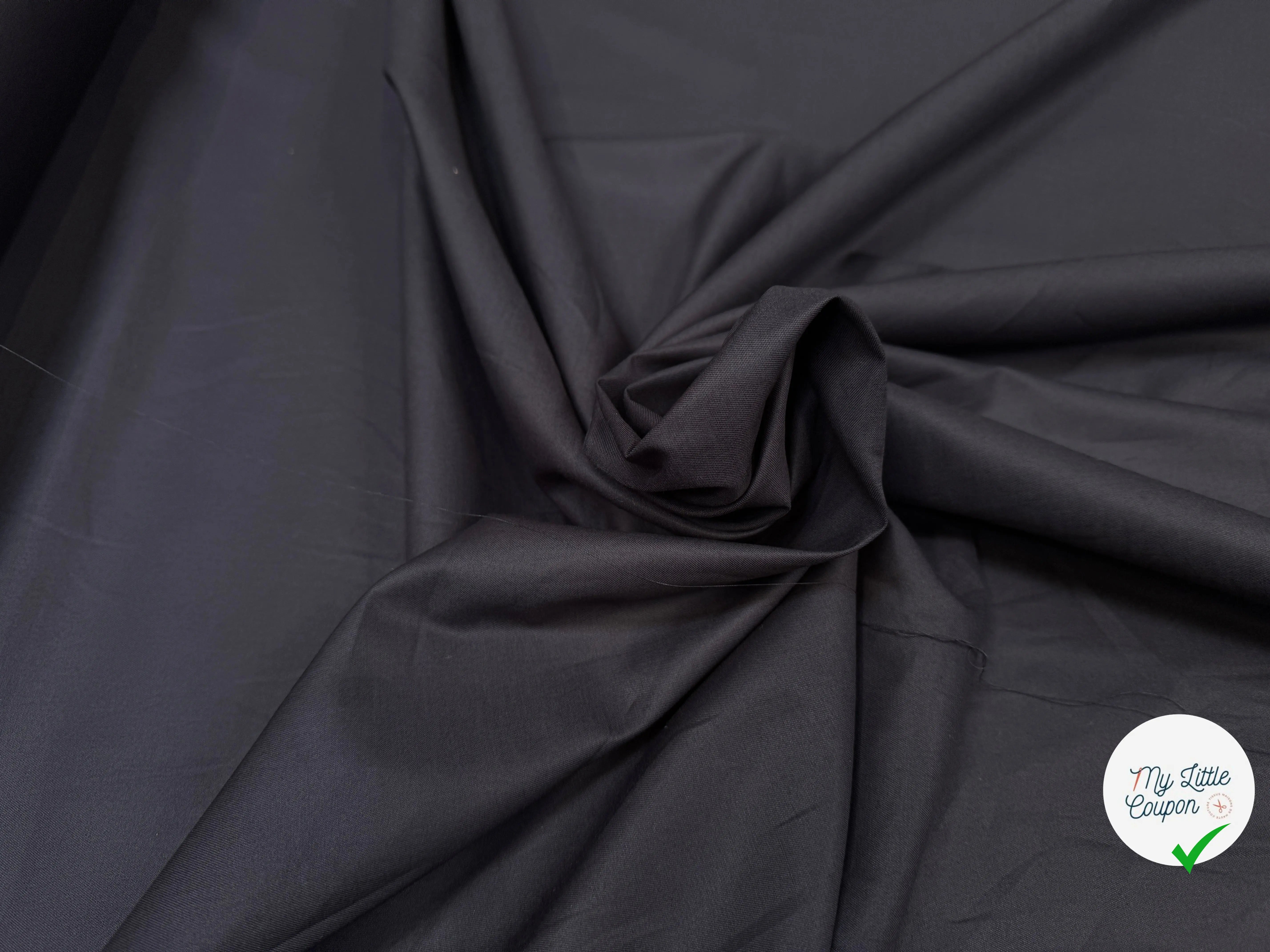 PERCALE DE COTON BLEU MARINE - My Little Coupon