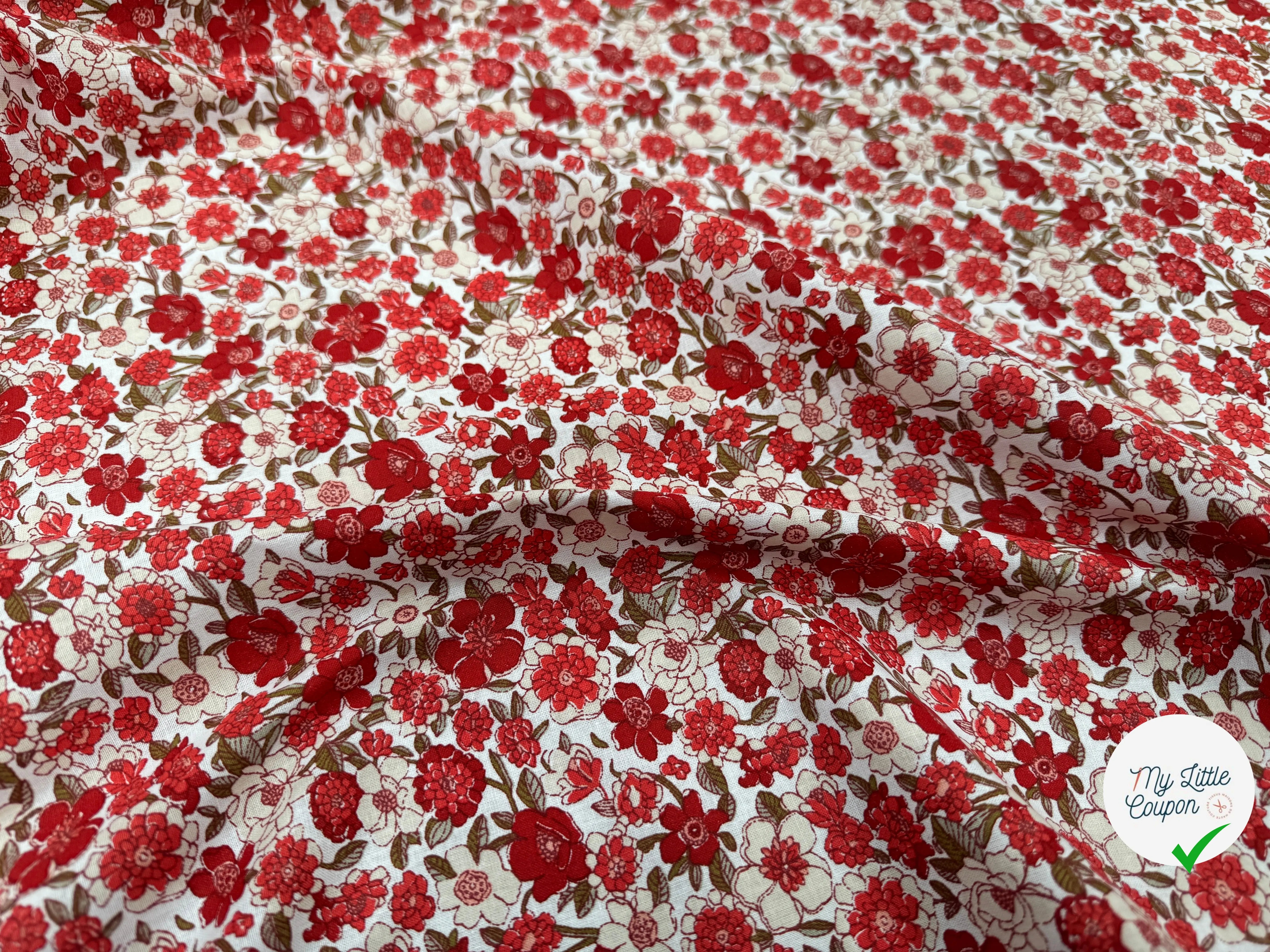 PERCALE DE COTON BOVARY ROUGE - My Little Coupon