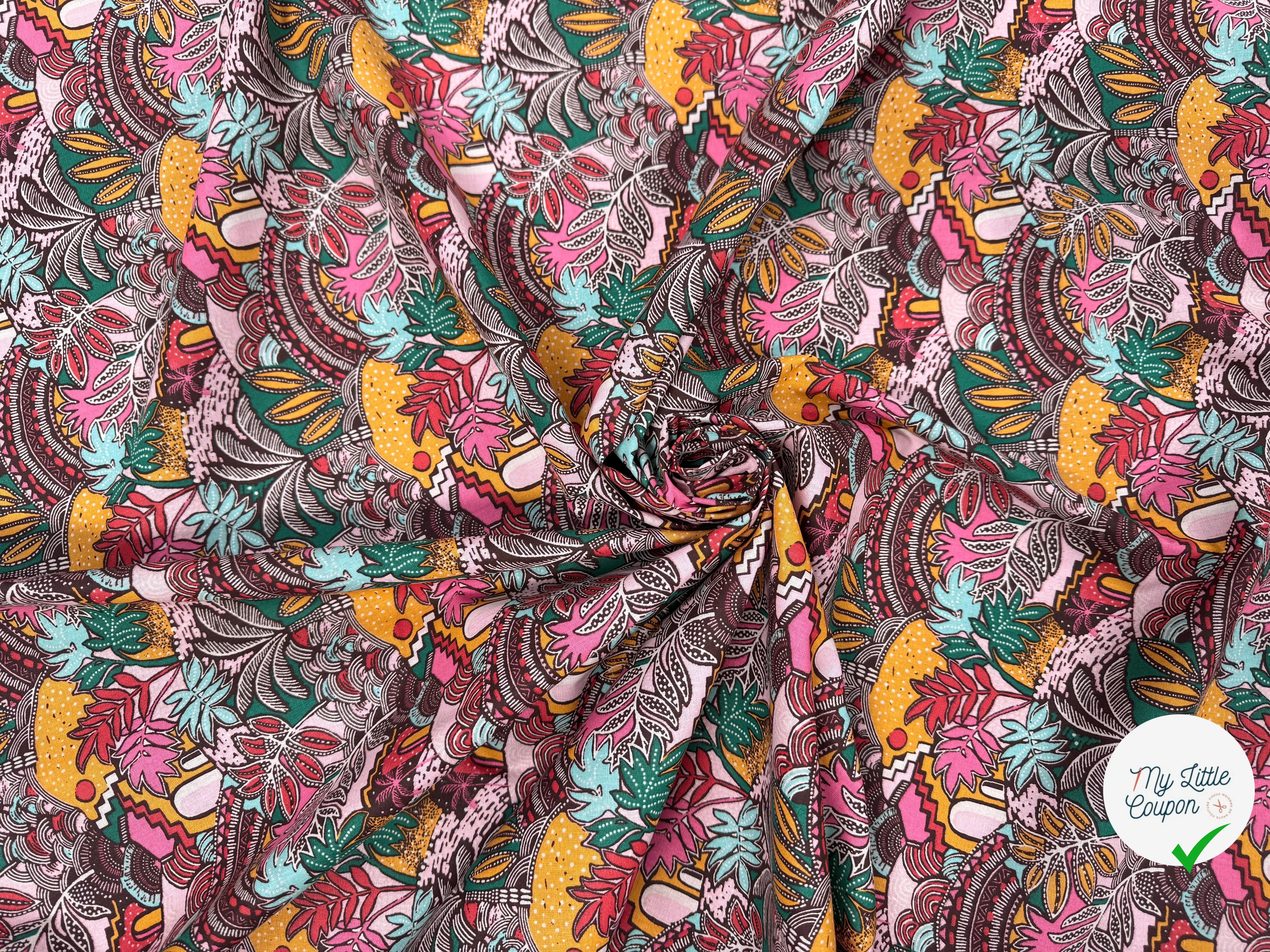 PERCALE DE COTON CARTHAGE ROSE - My Little Coupon