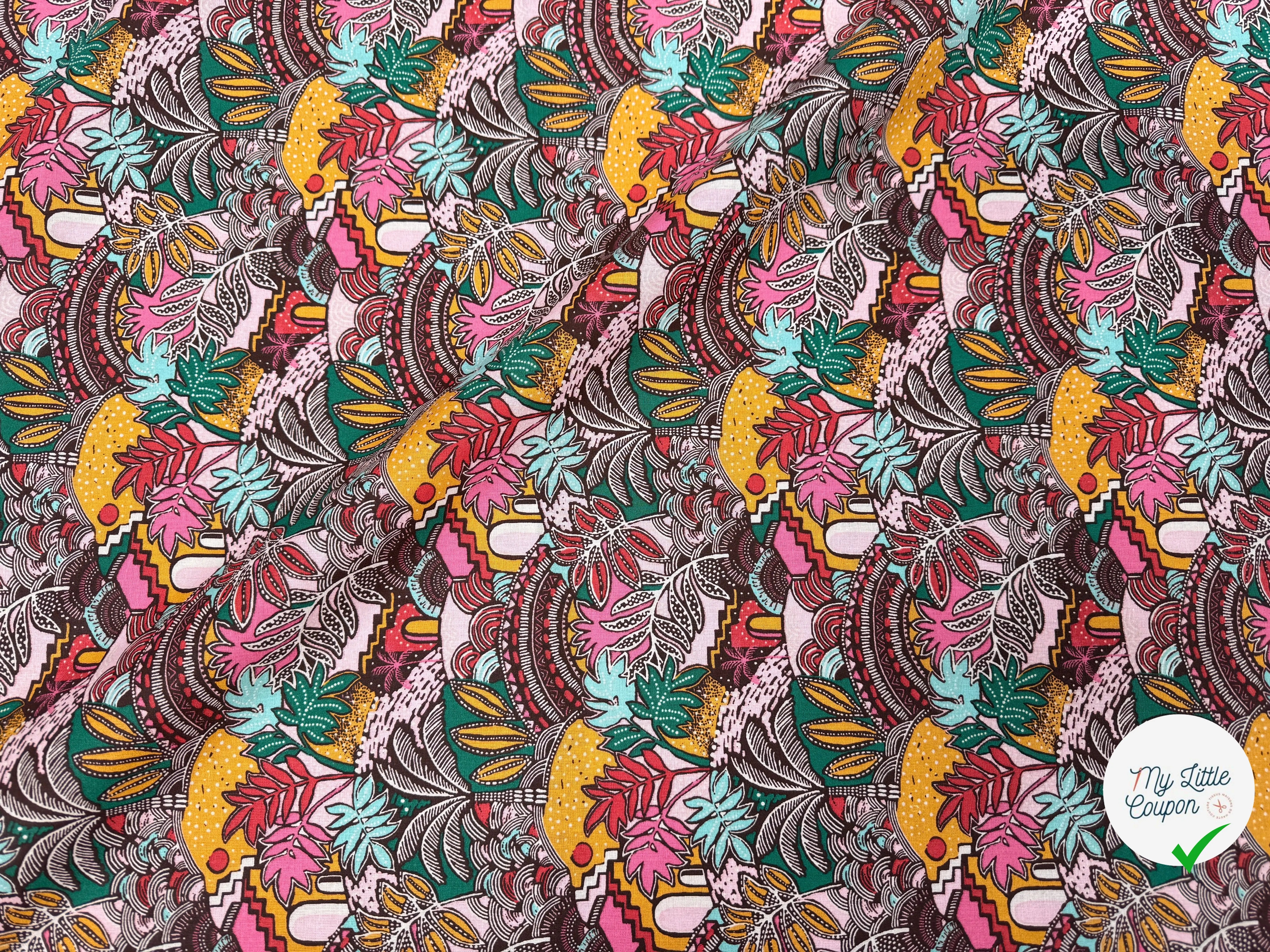 PERCALE DE COTON CARTHAGE ROSE - My Little Coupon