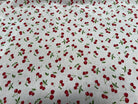 PERCALE DE COTON CERISES BLANC 150 CM - My Little Coupon
