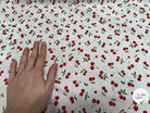PERCALE DE COTON CERISES BLANC 150 CM - My Little Coupon
