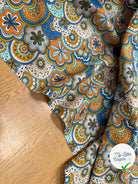 PERCALE DE COTON CHIMERE BLEU 150 CM - My Little Coupon