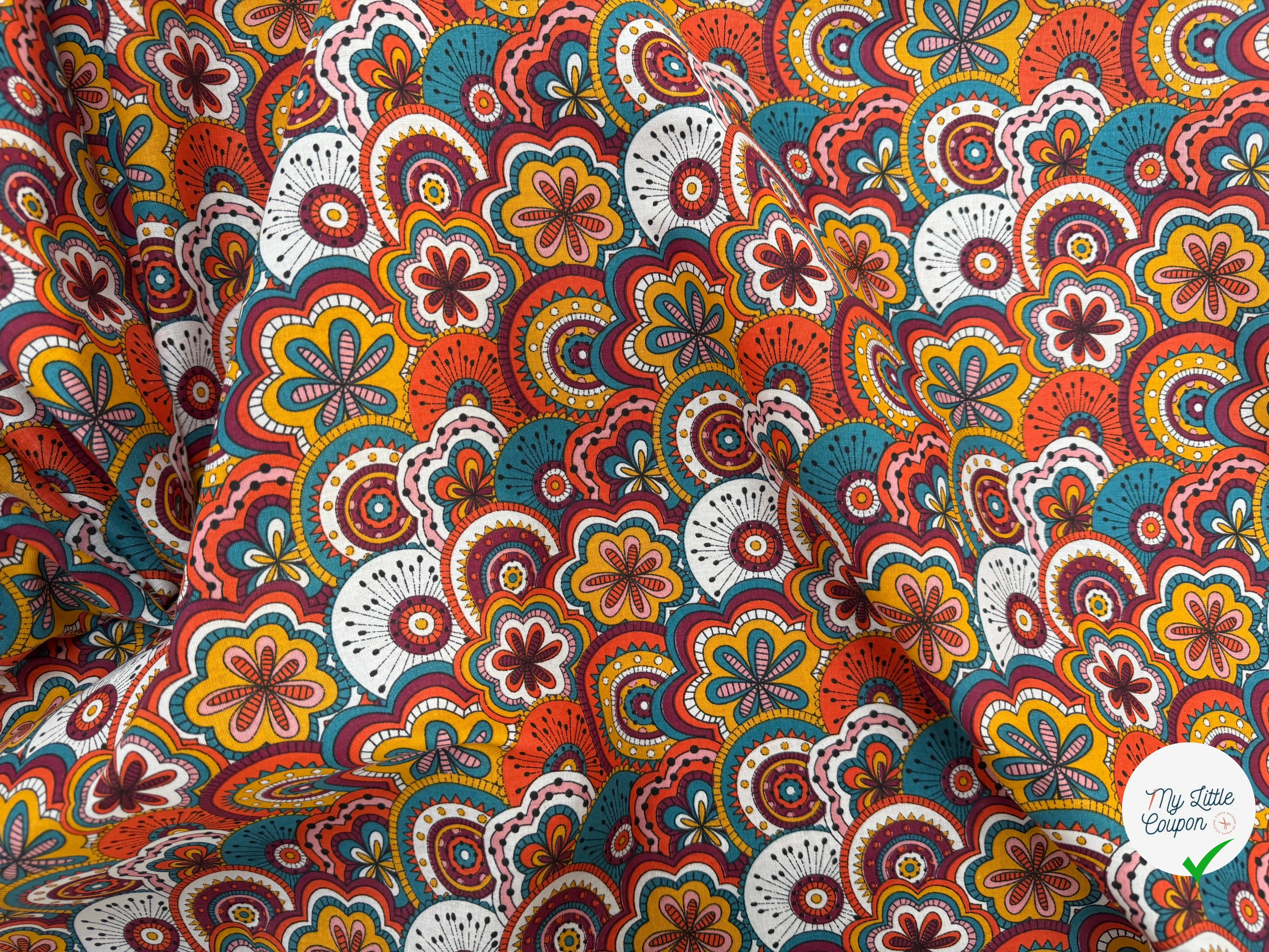 PERCALE DE COTON CHIMERE MULTICO 150 CM - My Little Coupon