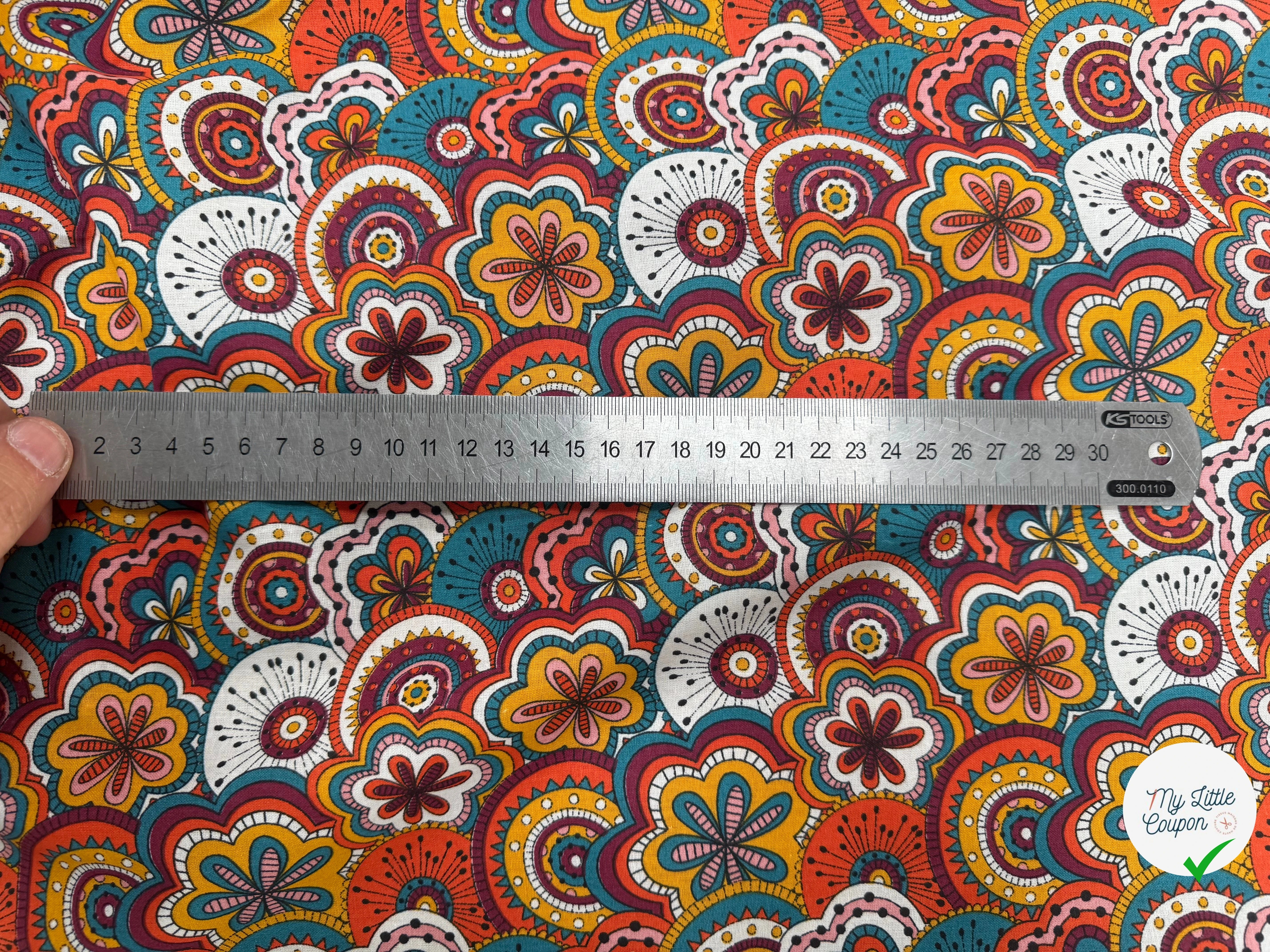 PERCALE DE COTON CHIMERE MULTICO 150 CM - My Little Coupon