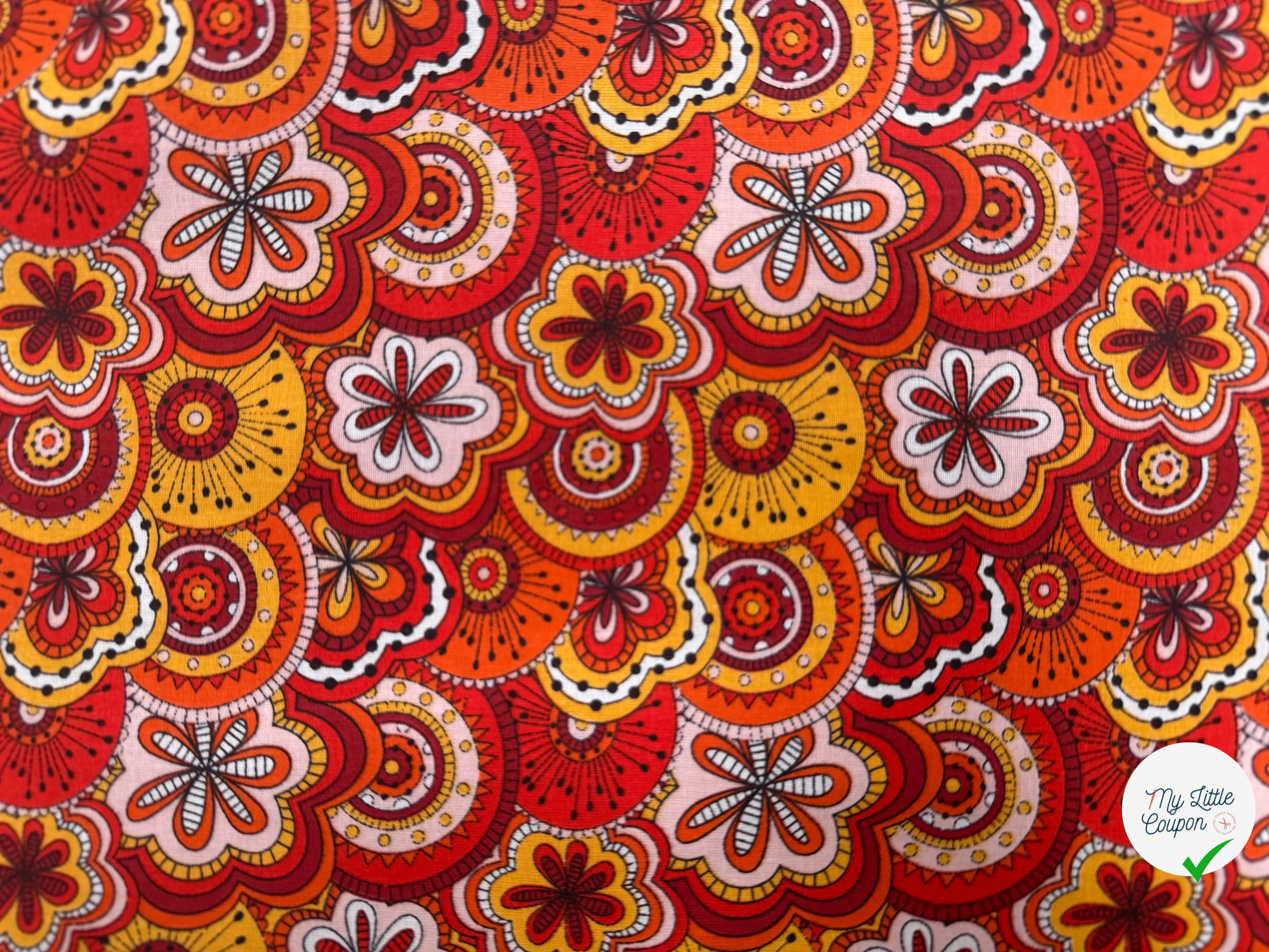 PERCALE DE COTON CHIMERE ROUGE 150 CM - My Little Coupon