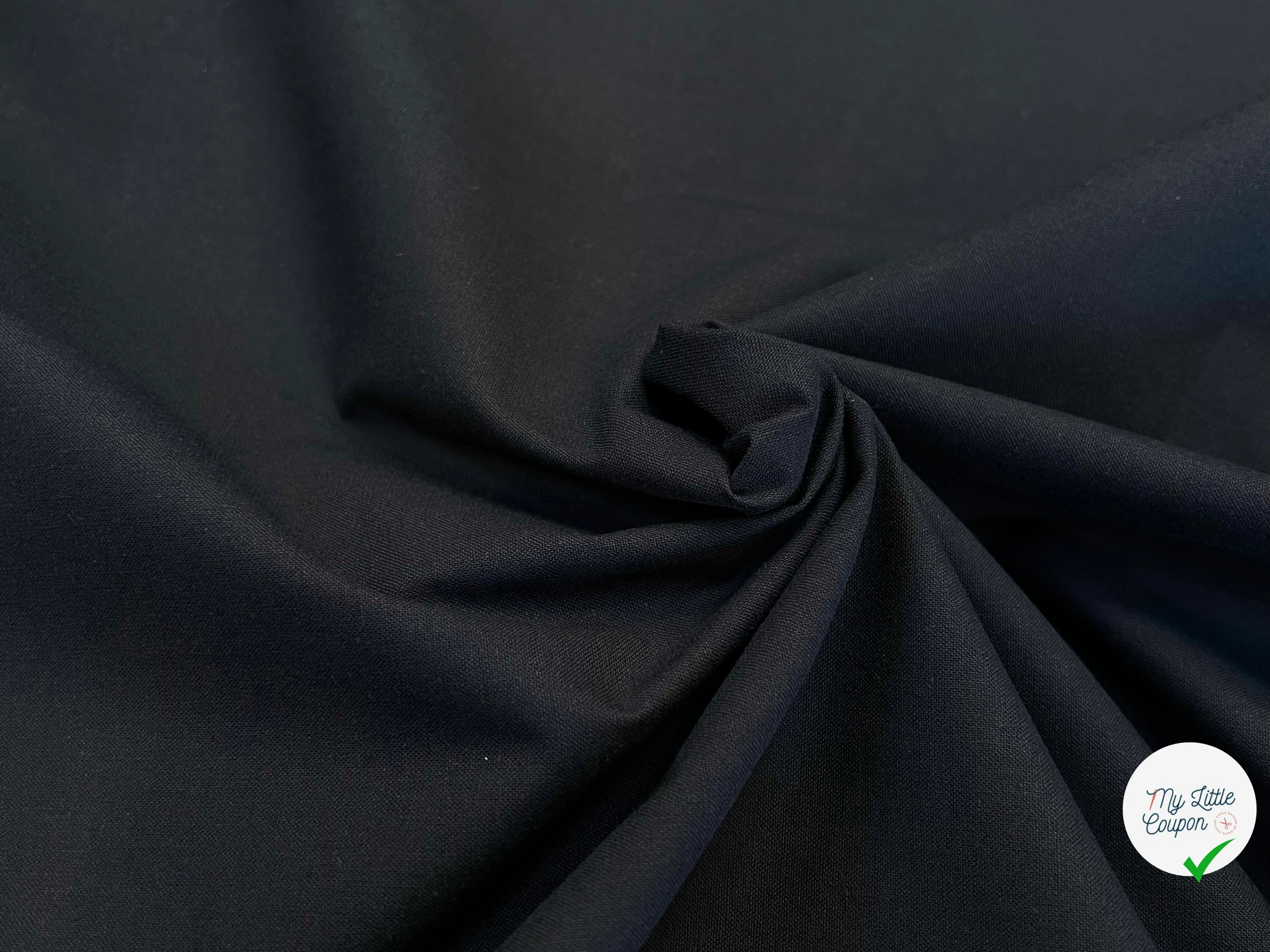 PERCALE DE COTON CHINTZÉ VILNIUS NOIR - My Little Coupon