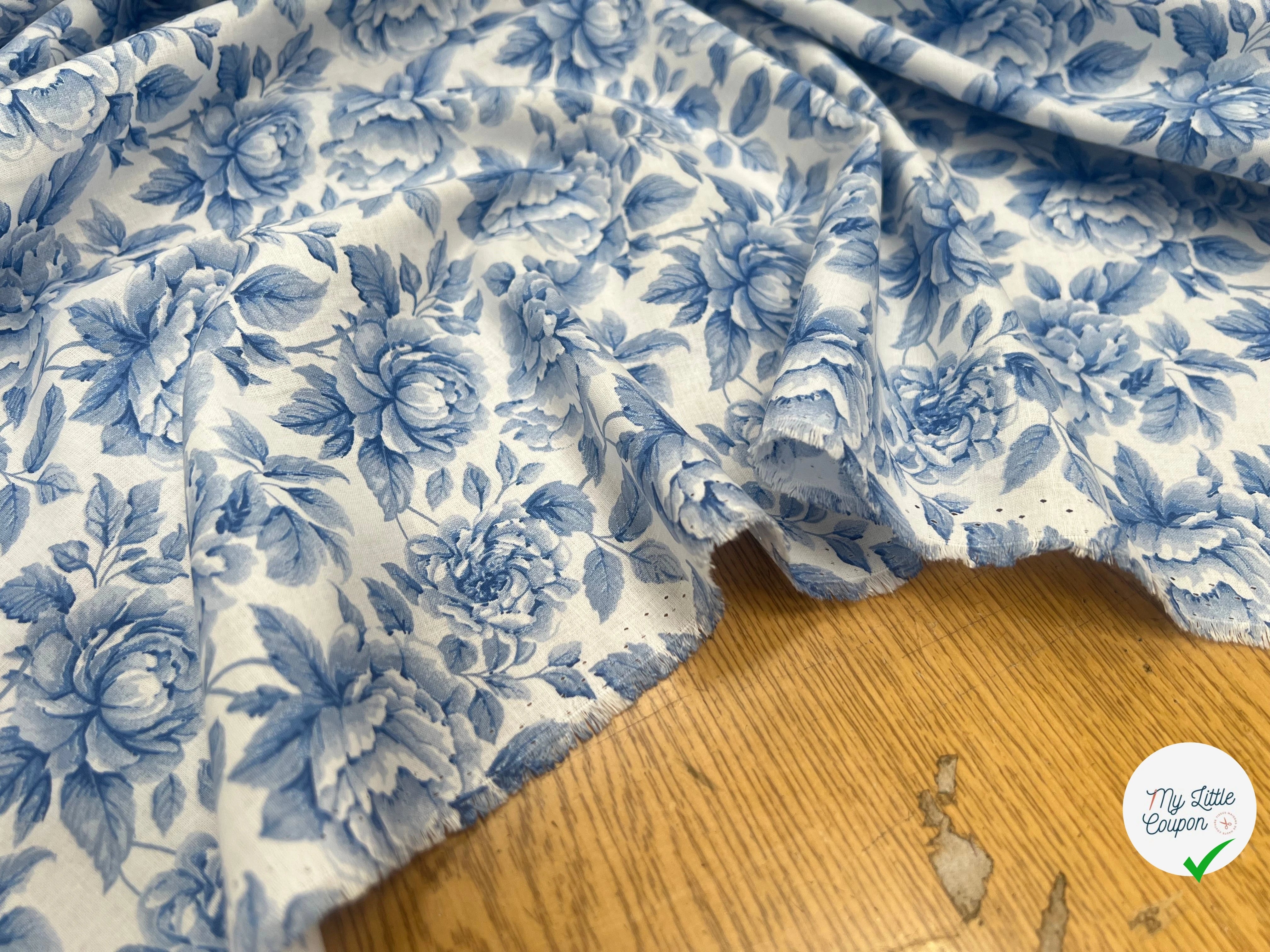 PERCALE DE COTON COBALT BLEU 150 CM - My Little Coupon