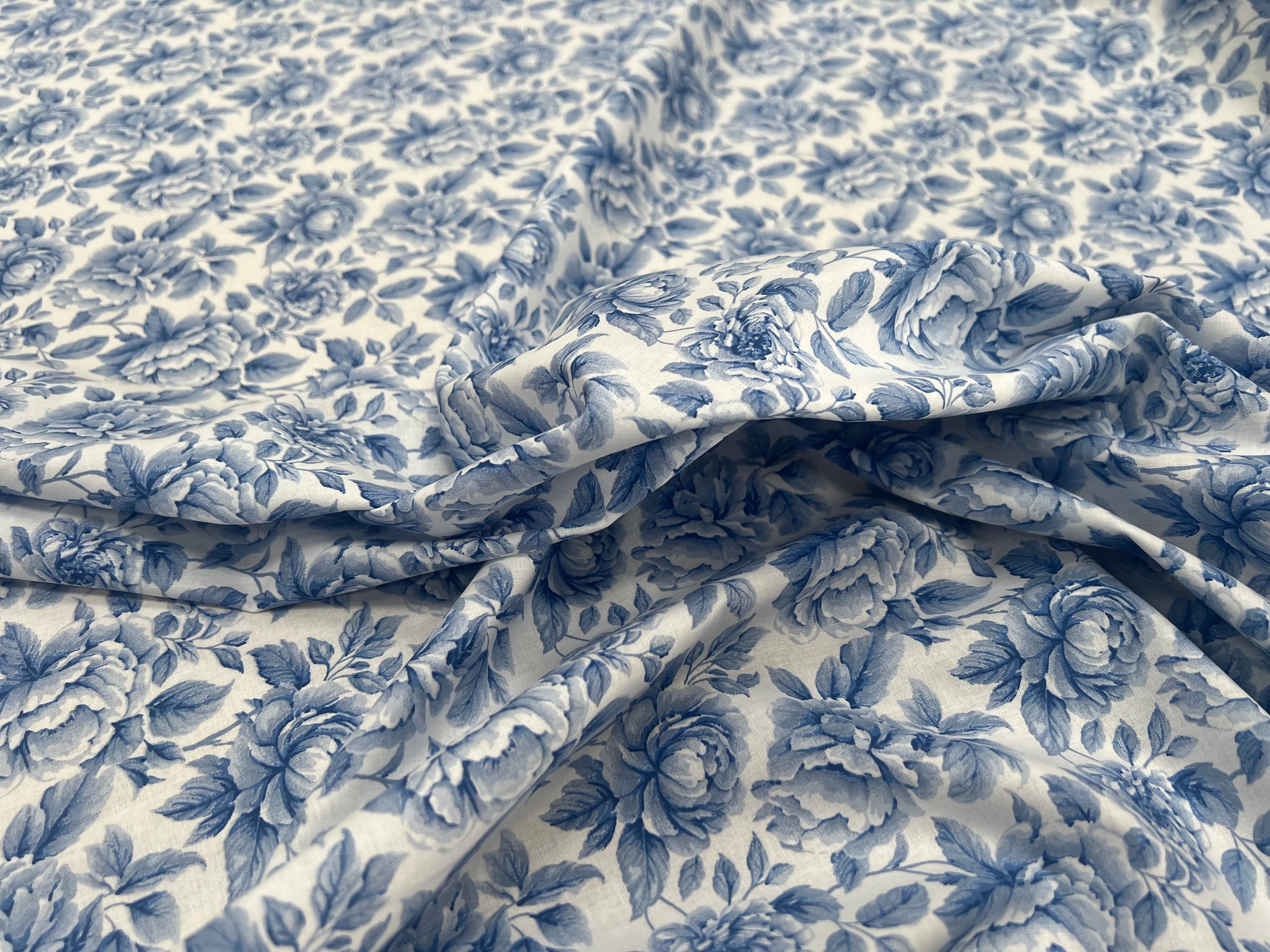 PERCALE DE COTON COBALT BLEU 150 CM - My Little Coupon